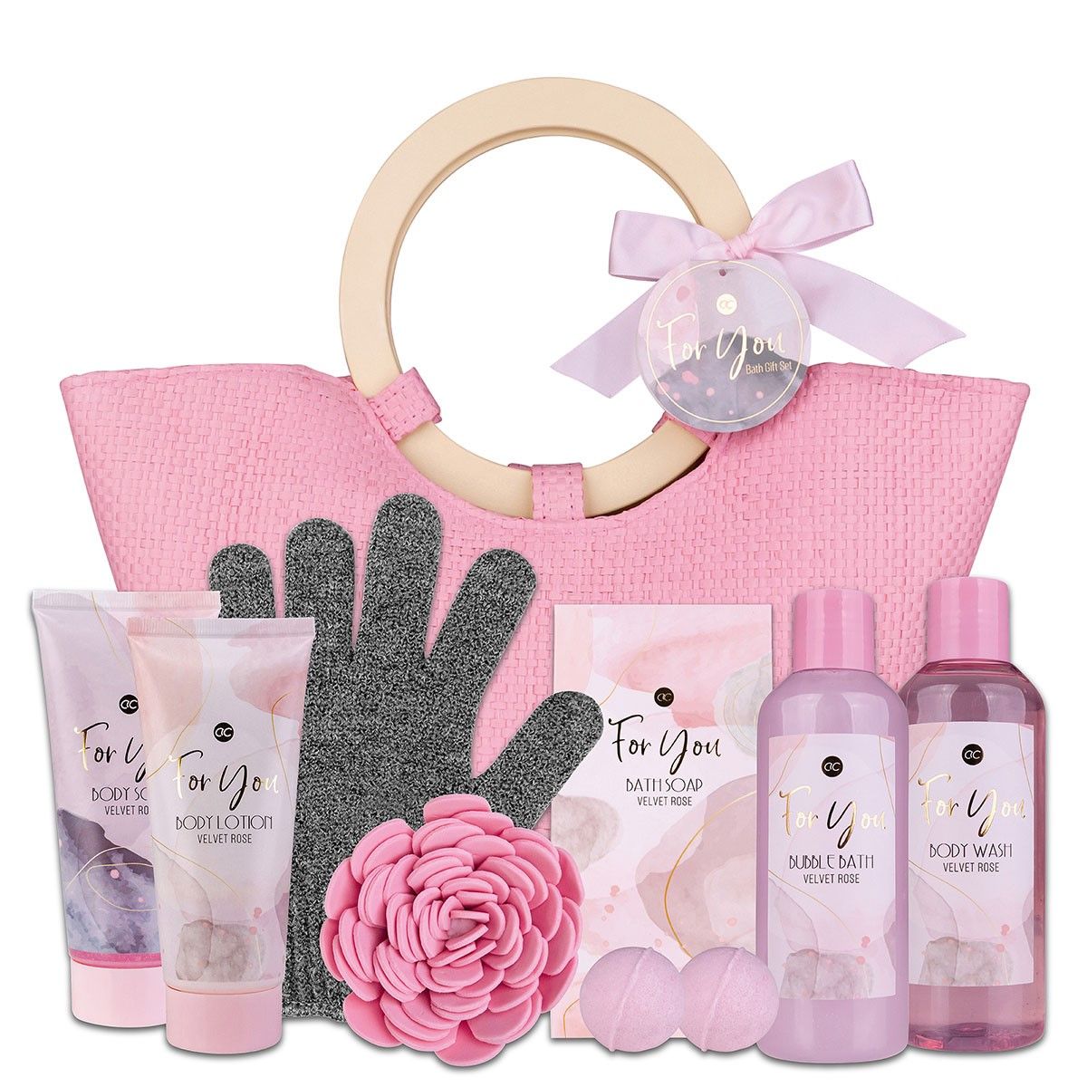 Geschenkset Duschset Pflegeset Damen Wellness Pink Rose Geschenkidee