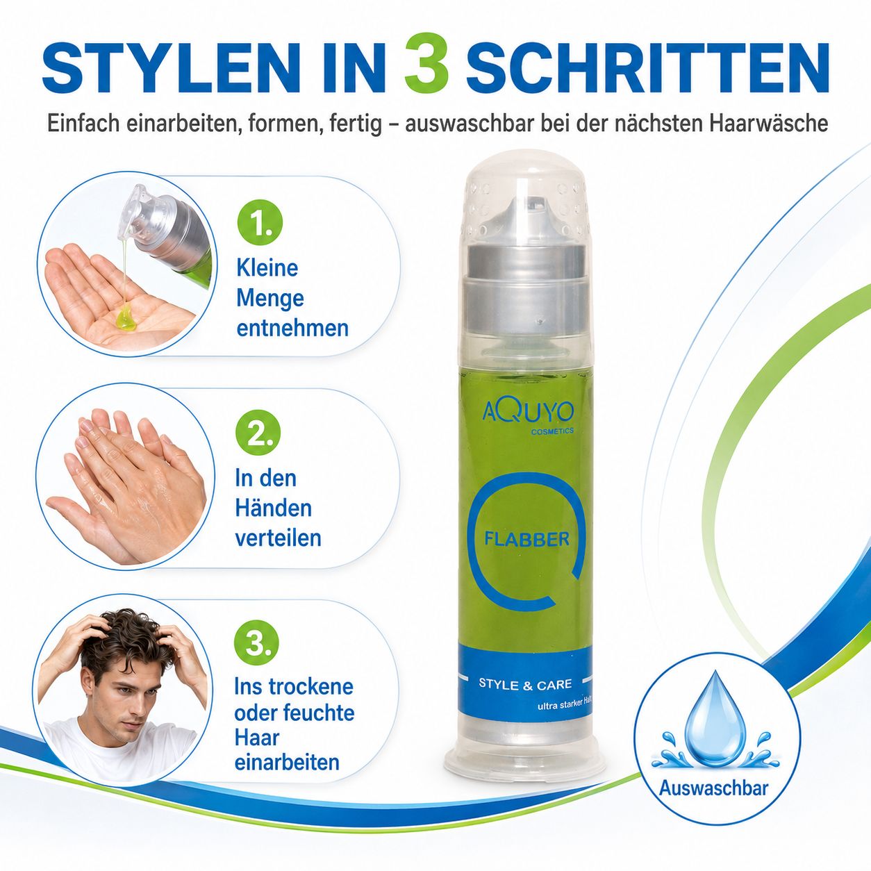 Flabber Haargel extra starker Halt | Stylinggel für eine ideale Haarfrisur