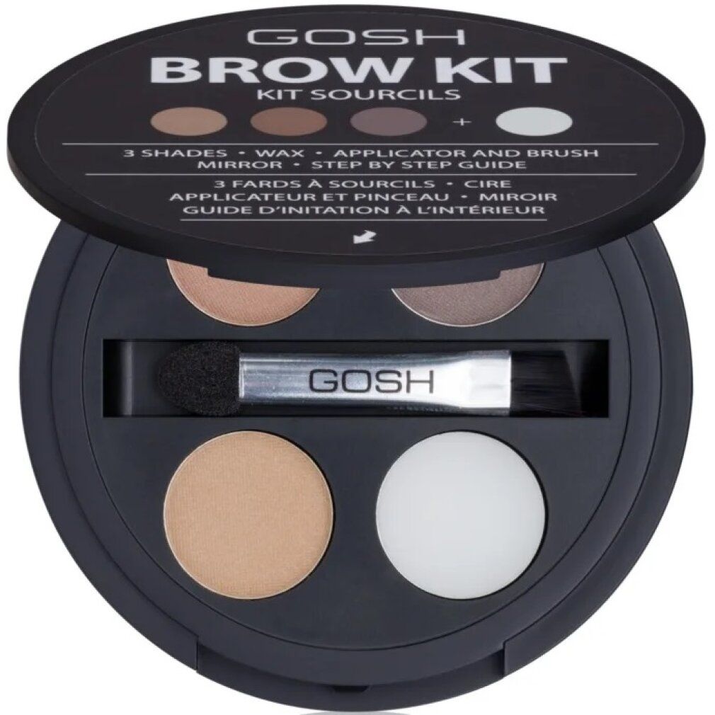 GOSH Eye Brow Kit - Augenbrauenpalette mit 3 Pudertönen