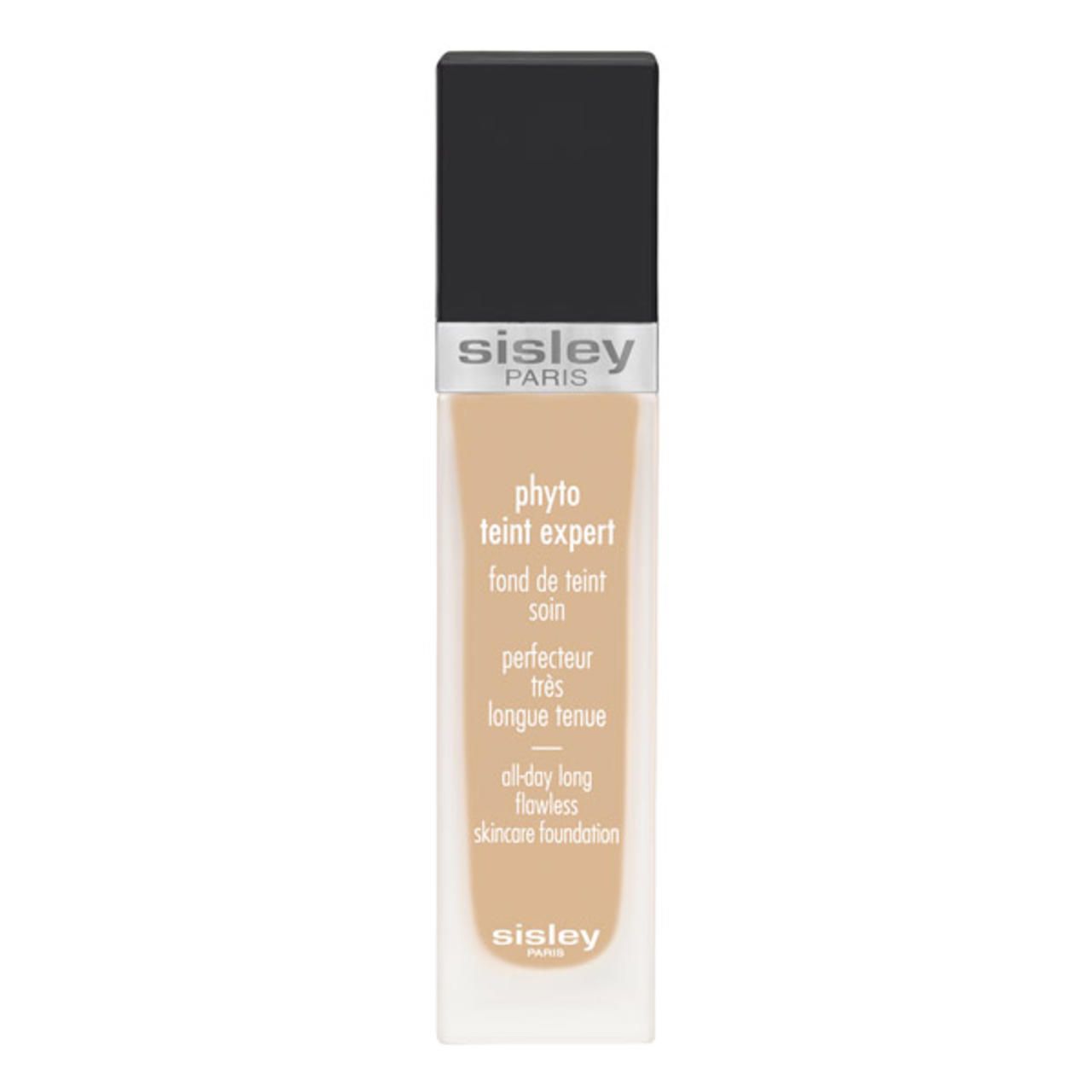 Sisley Phyto-Teint Expert. Flasche mit schwarzem Deckel. Produktbezeichnung und Marke sind deutlich sichtbar.