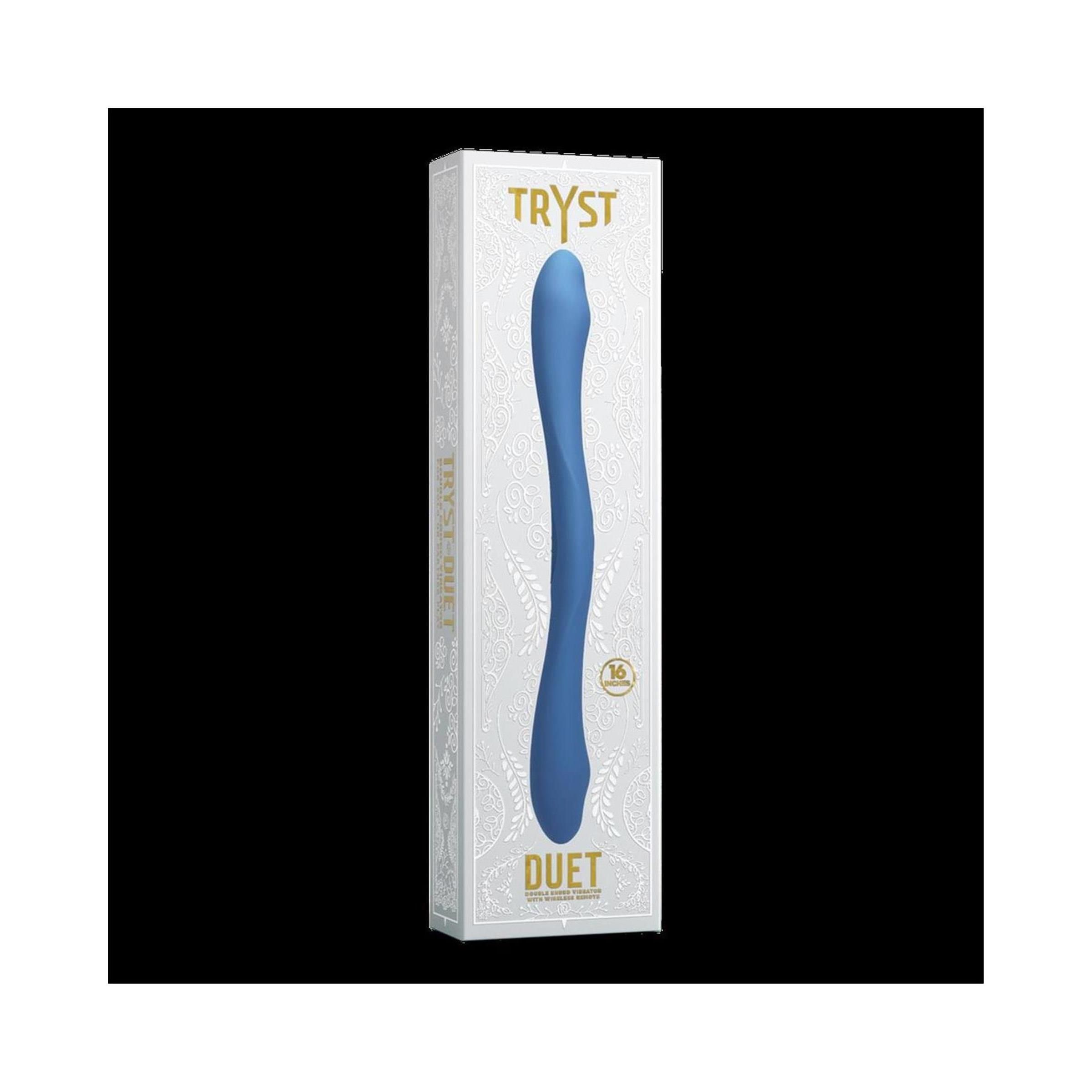 Doc Johnson - Duet - Double Ended Vibrator with Wireless Remote - Periwinkle