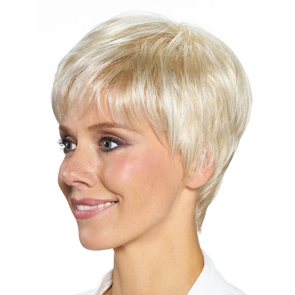 Perücke Nina von trendhair in Weiß-/Lichthellblond gesträhnt