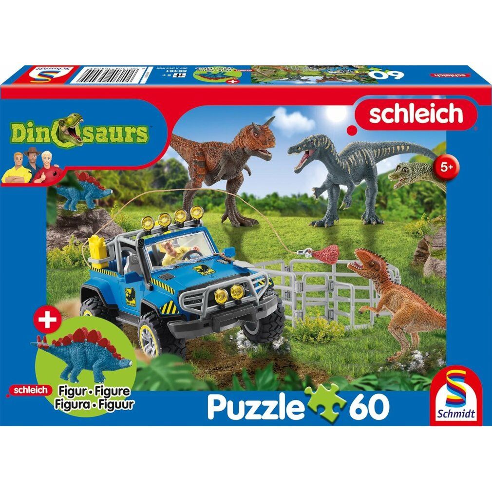 schmidt Puzzle Schleich Prähistorische Giganten 60 Teile + Schleich-Figur