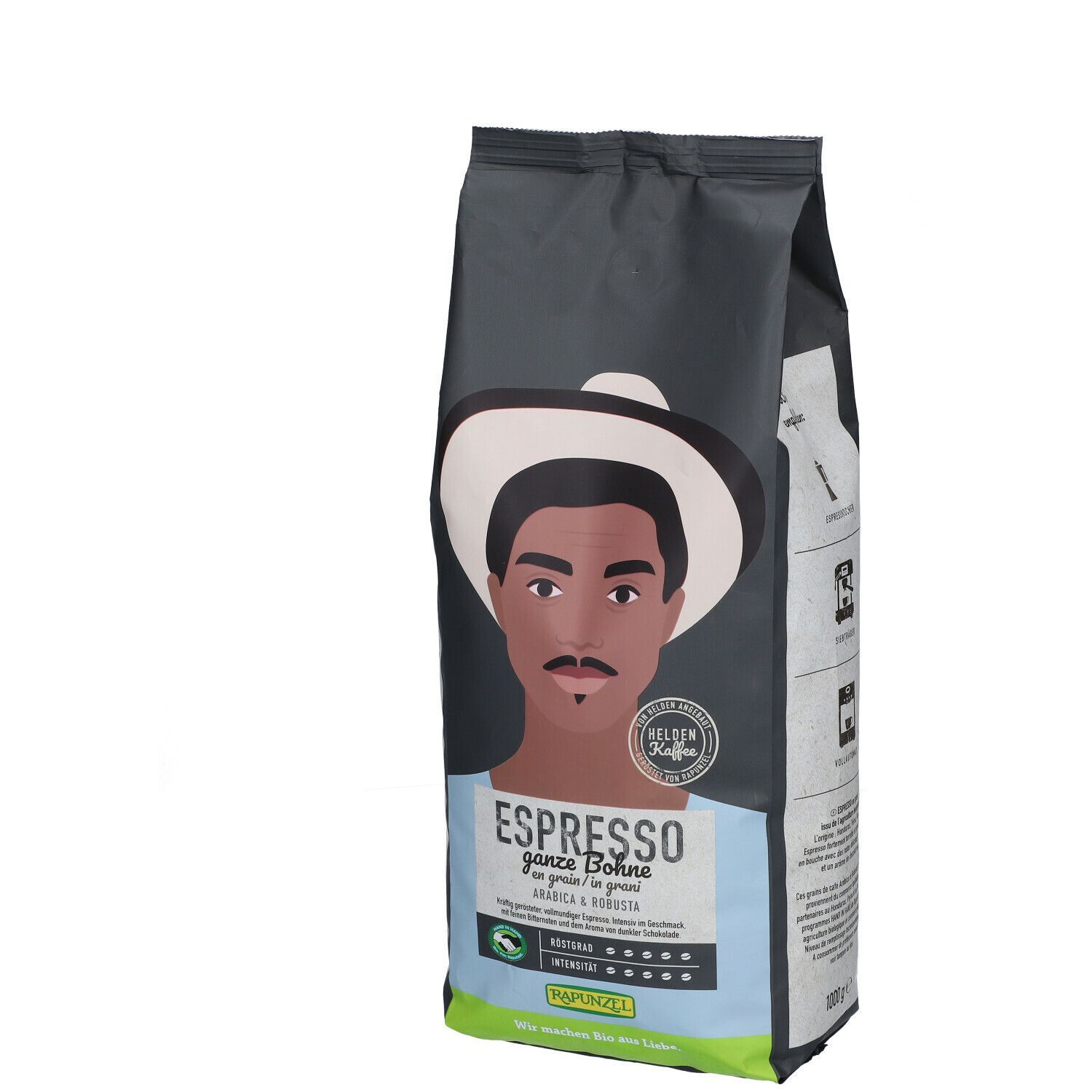 Heldenkaffee Espresso, ganze Bohne 1000 g Bohnen