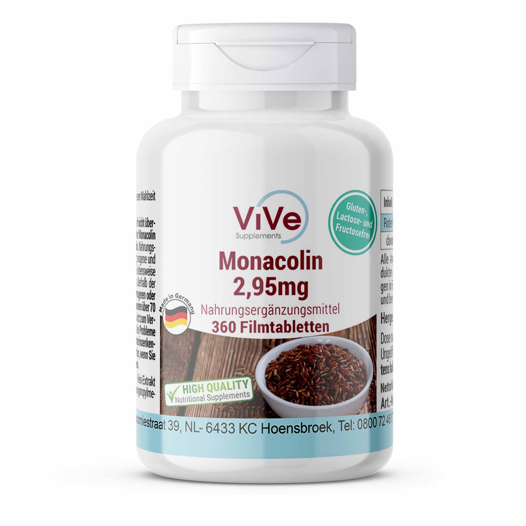 Vive Supplements | Monacolin 2;95mg 360 St