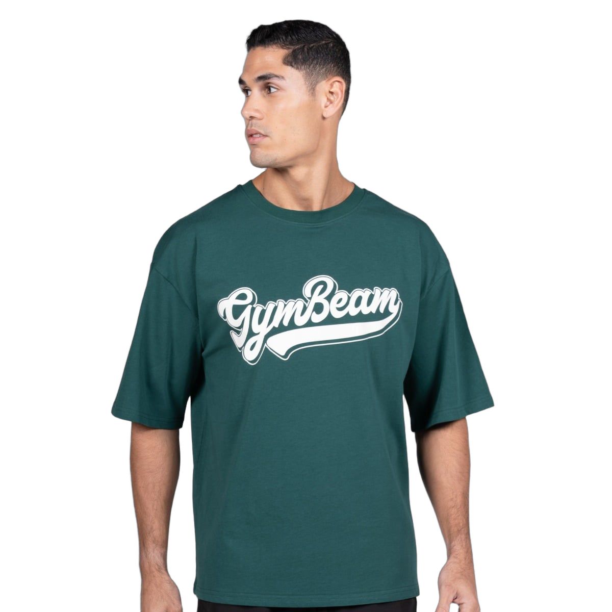 GymBeam T-Shirt Herren Oversized Kurzarm Vintage Forest 1 St