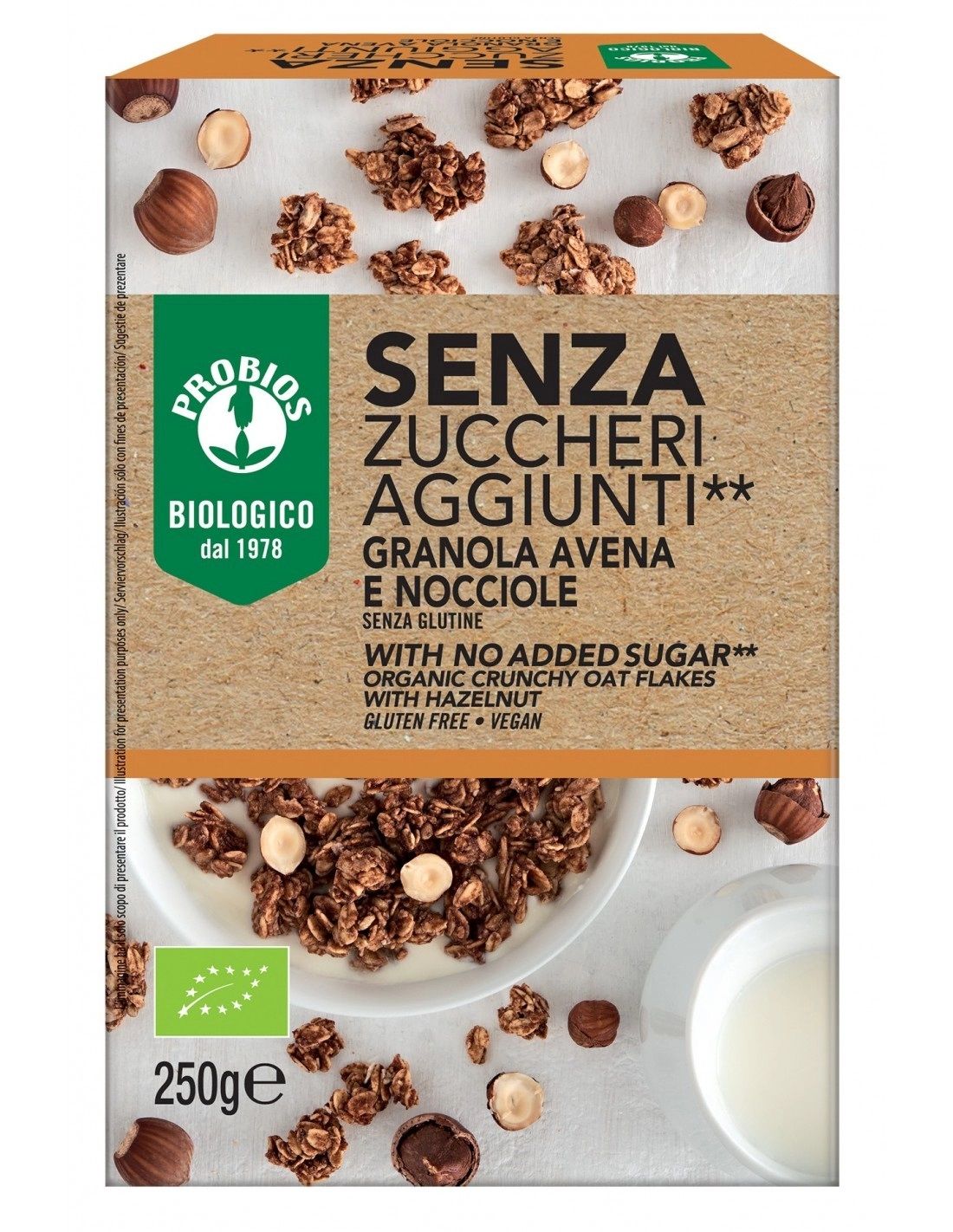 Cereali Granola Avena e Nocciole Senza Glutine - Probios