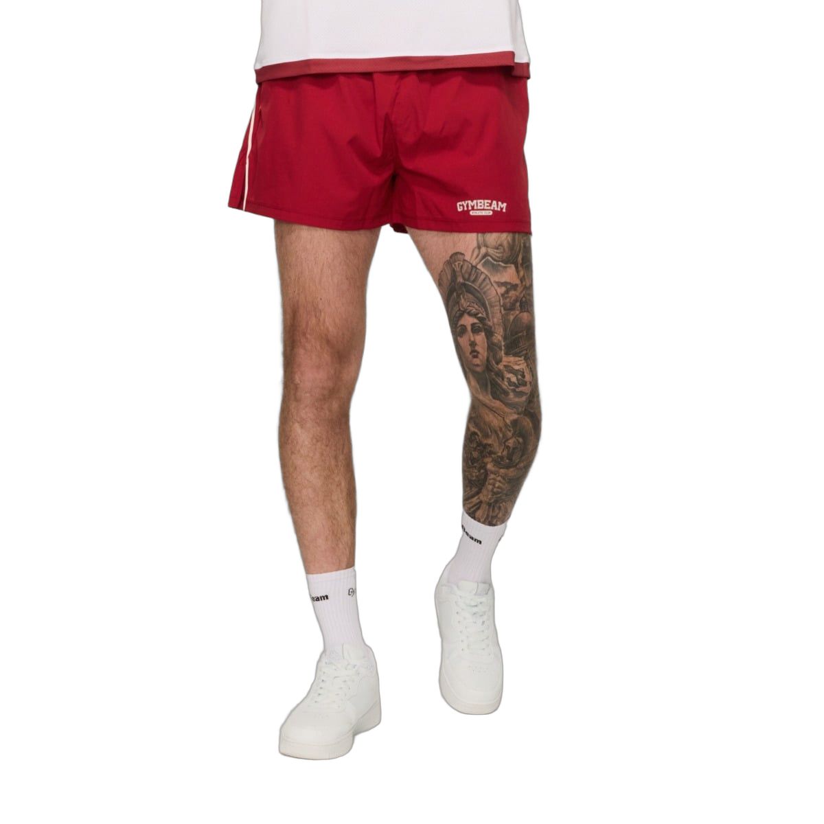 GymBeam Shorts Herren Oversized Varsity Rot 1 St