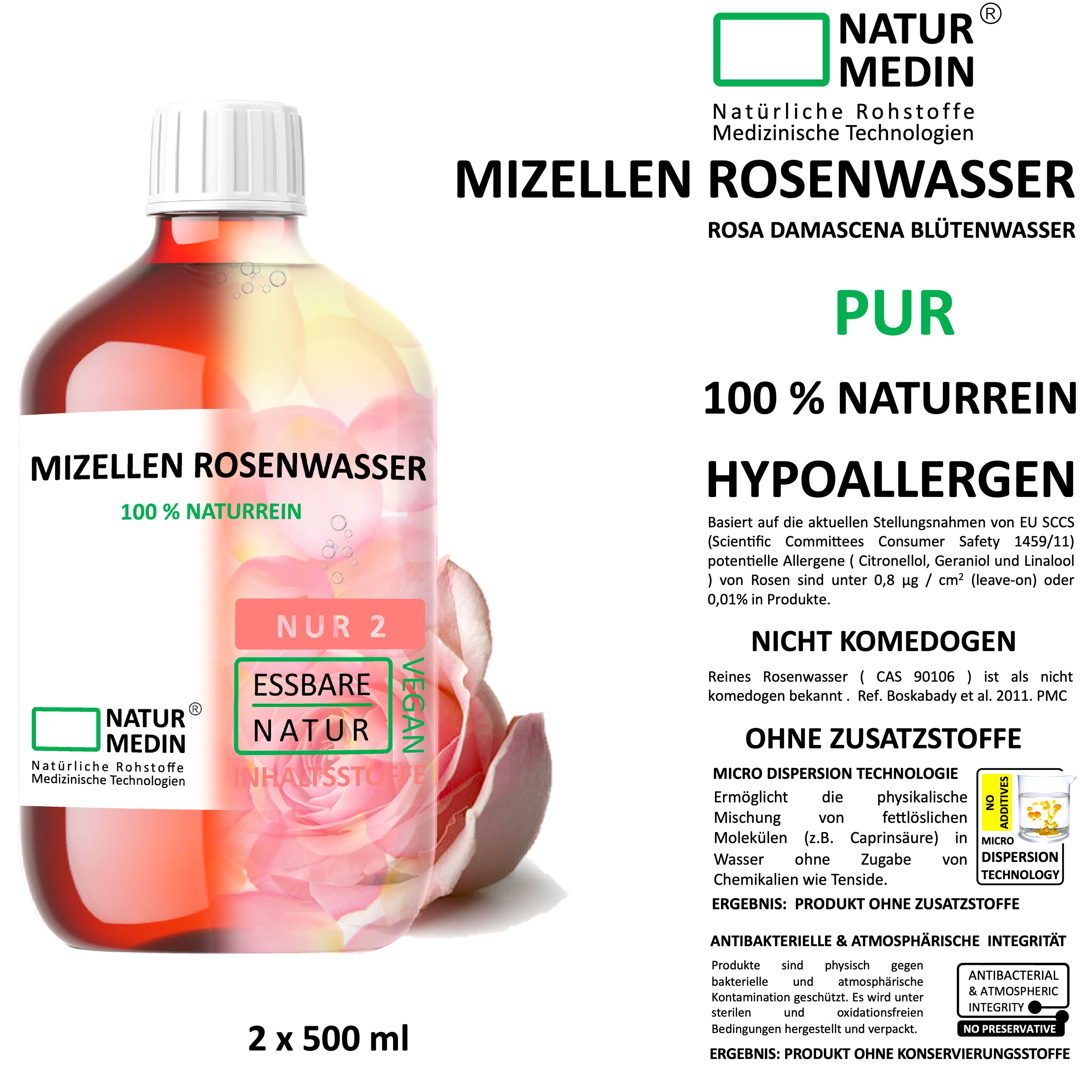 NATURMEDIN® Mizellen Rosenwasser Balanced