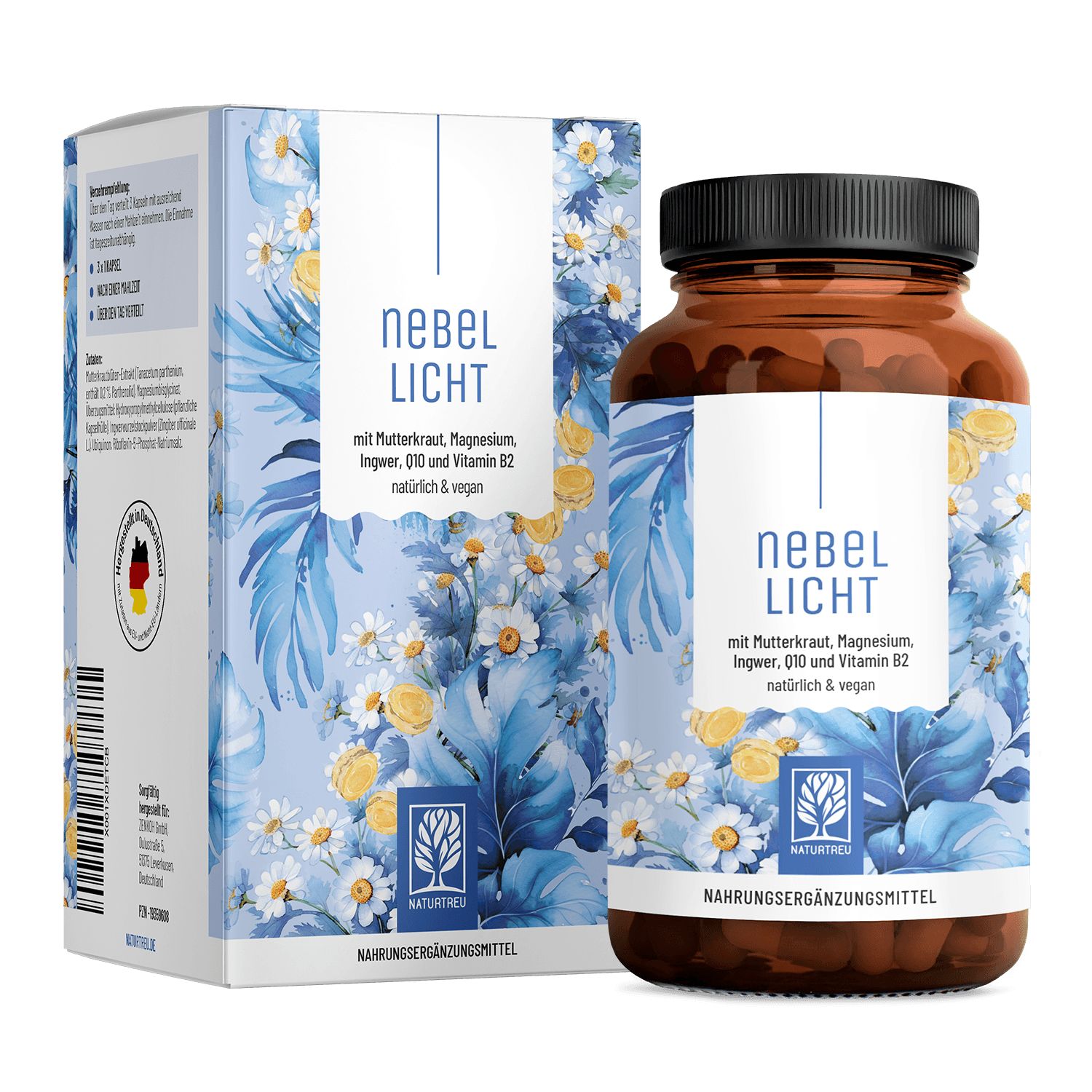 Mutterkraut Komplex hochdosiert 90 vegane Kapseln Magnesium Q10 Migräne ...