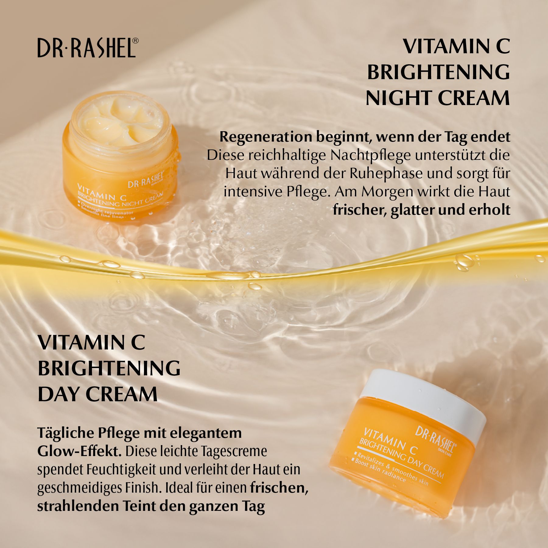 DR RASHEL Gesichtspflege-Set Vitamin C Geschenkbox Serum Creme Masken Toner