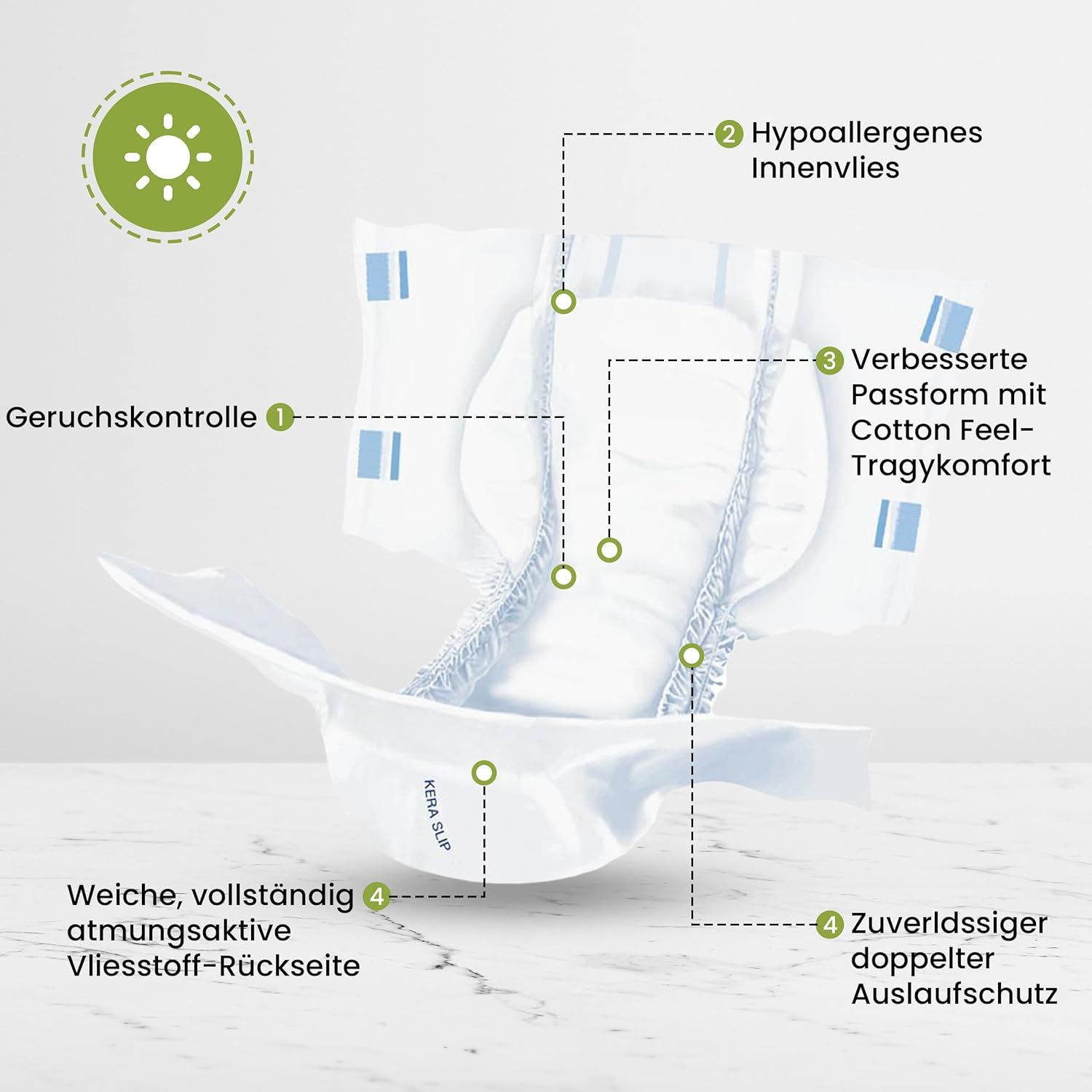 KERA® saugstarke Windeln für Erwachsene MAXI NIGHT - Erwachsenen Windel bei starker Inkontinenz