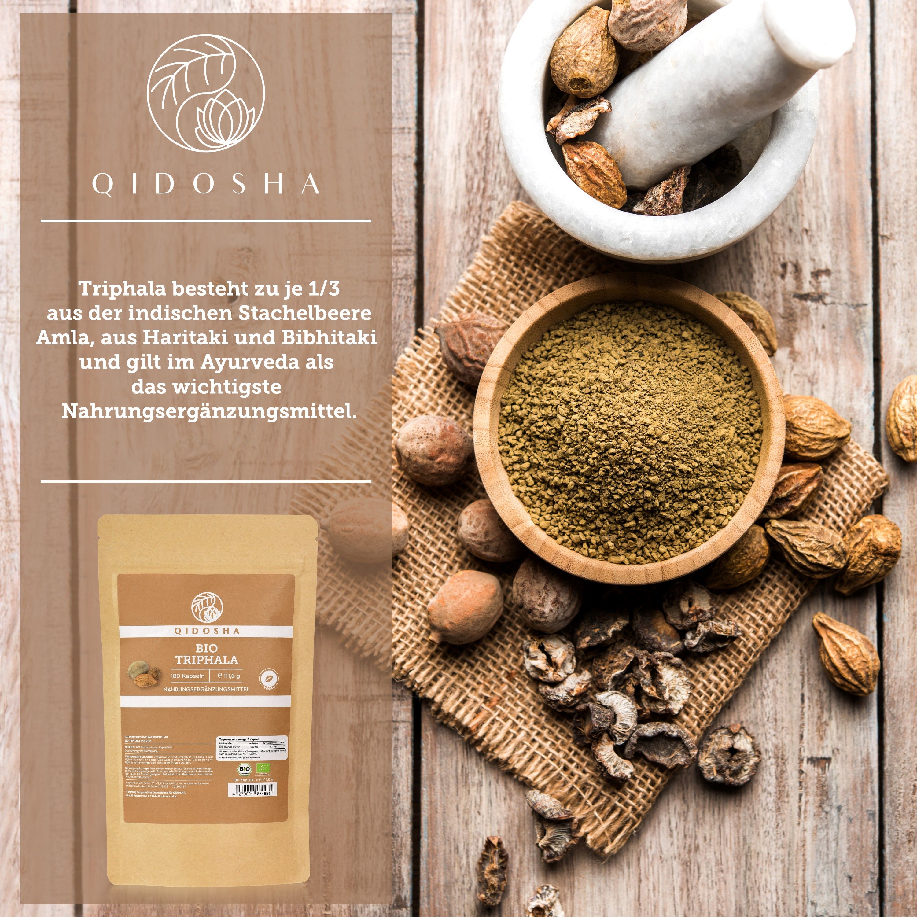 Qidosha BIO Triphala 112 g Kapseln