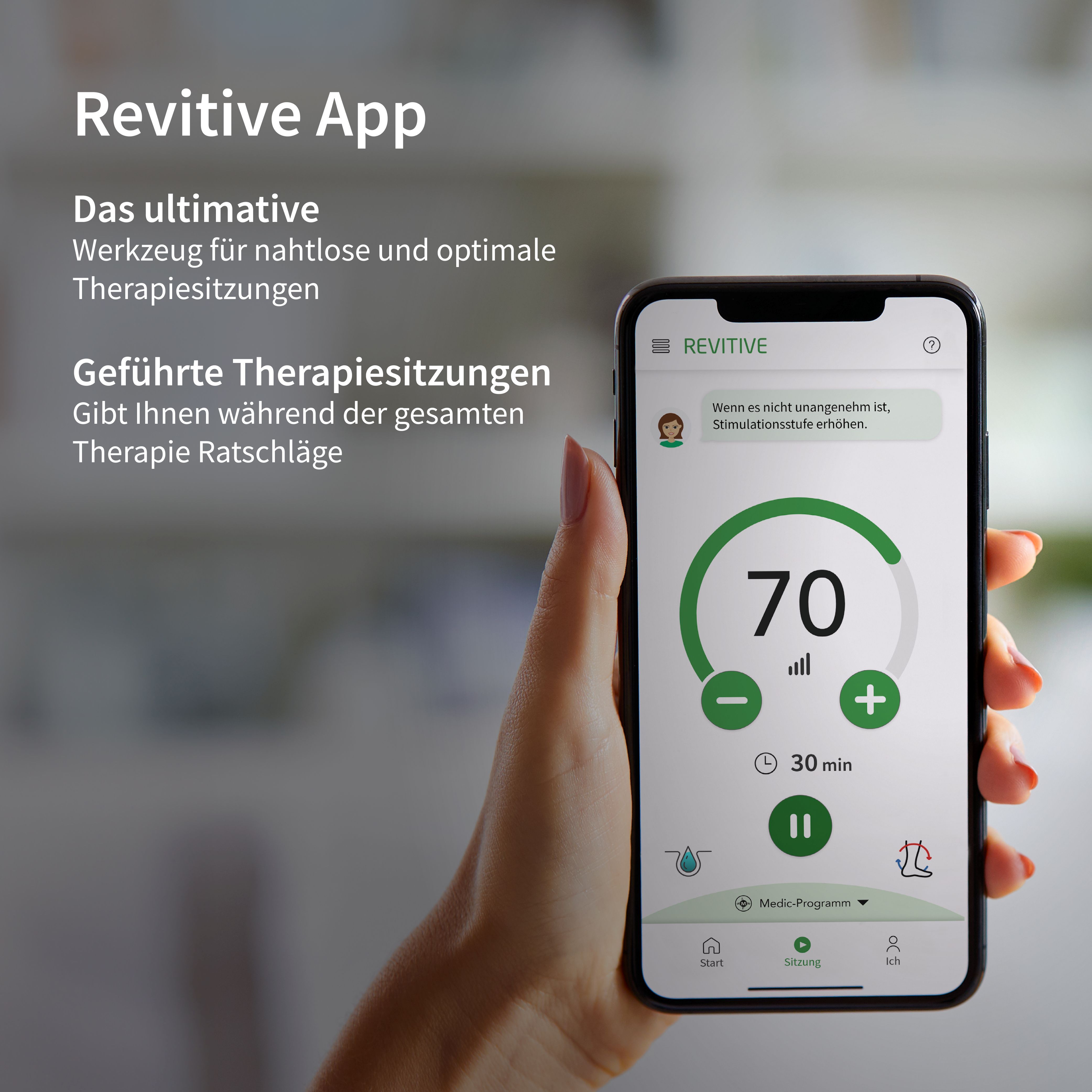 Revitive Medic Coach Durchblutungs-Stimulator mit App - personalisierte Therapie bei Beinschmerzen