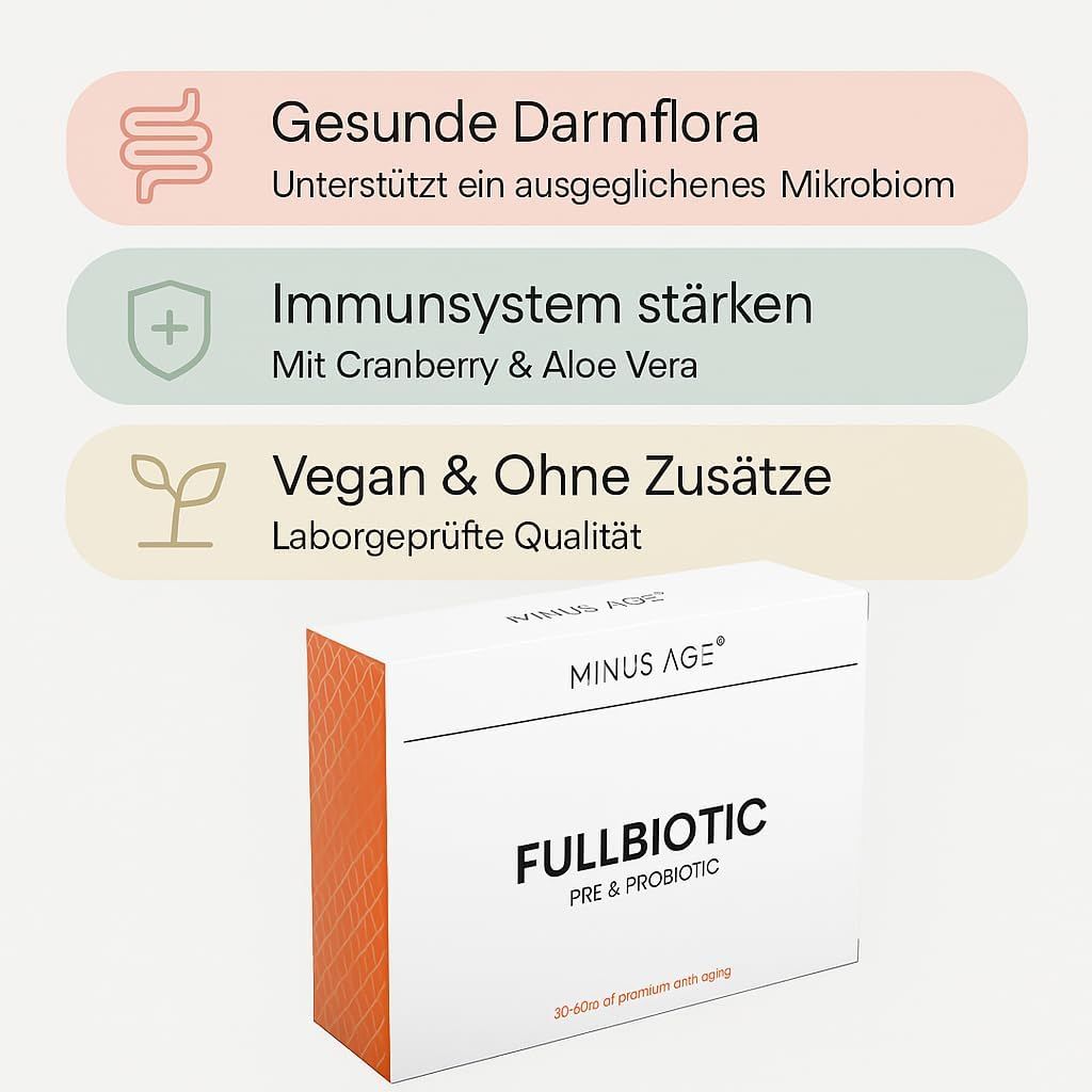 Minus Age Fullbiotic Präbiotika und Probiotika Kapseln
