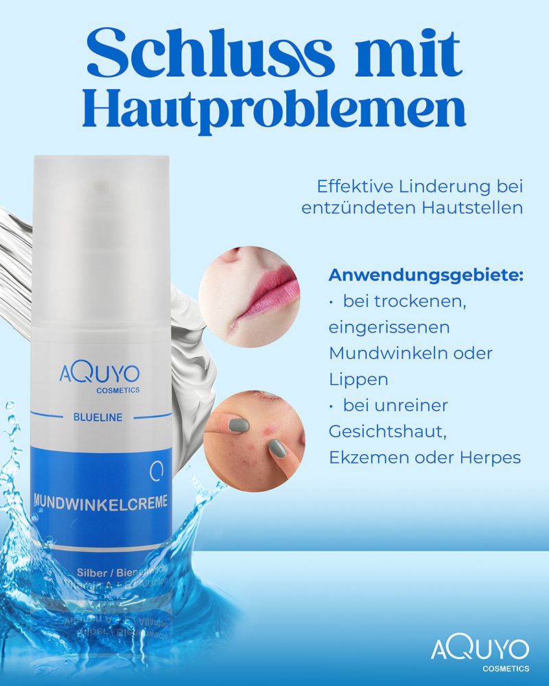 Blueline Mundwinkel & Lippen Creme | für trockene, spröde, entzündete oder eingerissene Mundwinkel