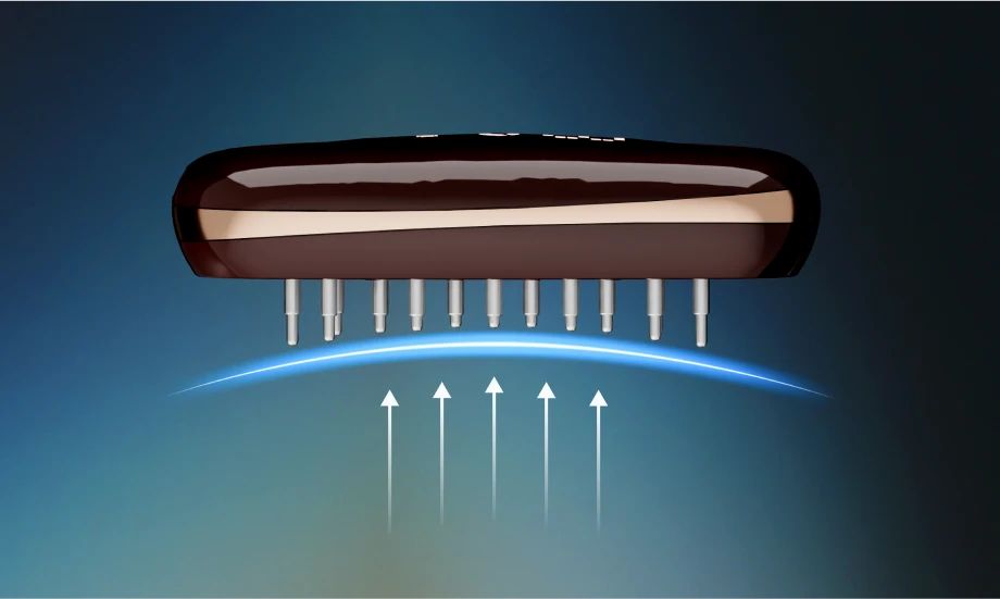 BEAUTIFLY Multifunktionaler Haarwuchs-Kamm dark