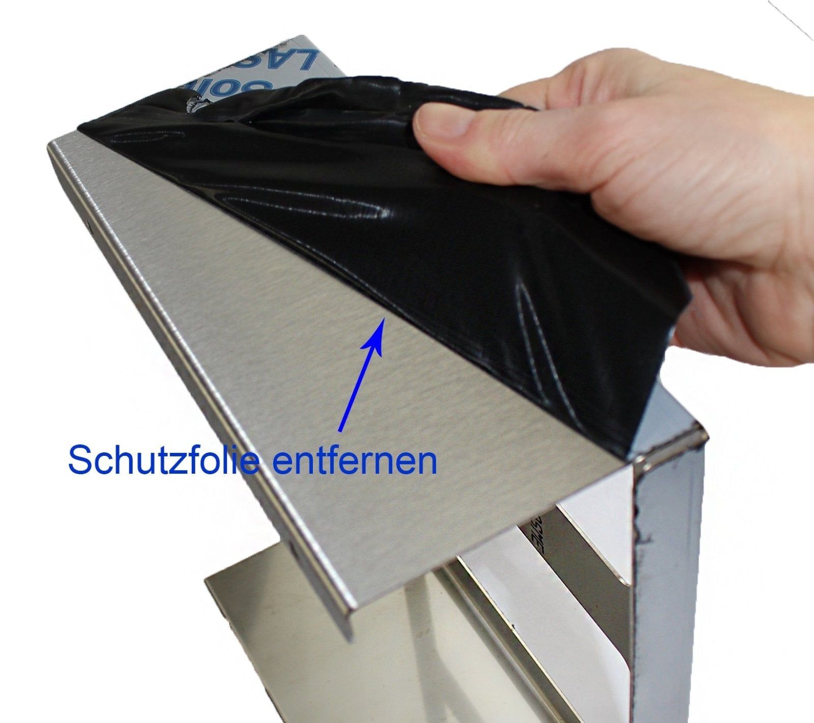 Medi-Inn Edelstahlspender für Mundschutz 8,5 cm x 21,5 cm x 19,5 cm silber für zwei Packungen