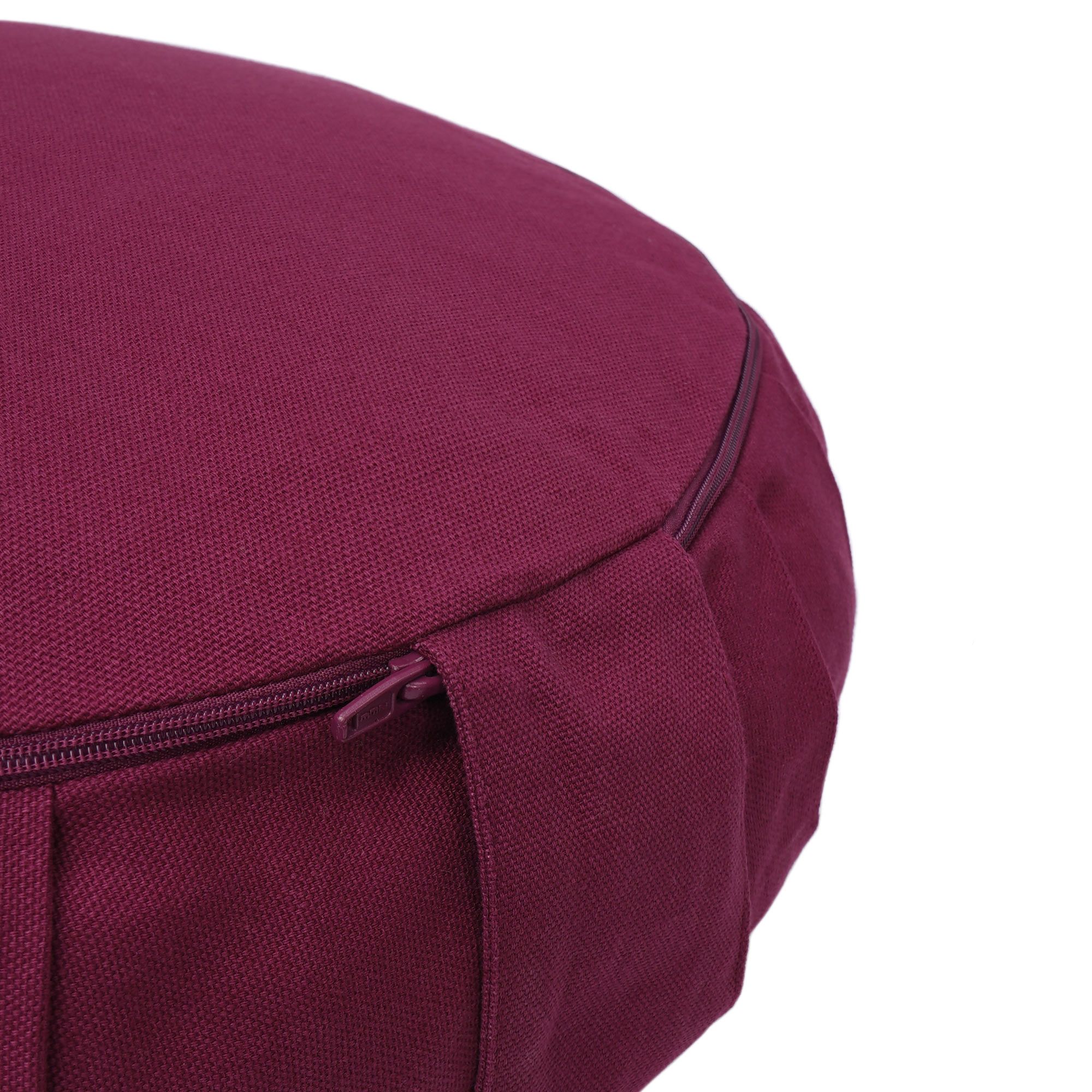 yogabox Meditationskissen / Yogakissen Zafu BASIC mit ZIP - aubergine - 31 x 31 x 15,0 cm