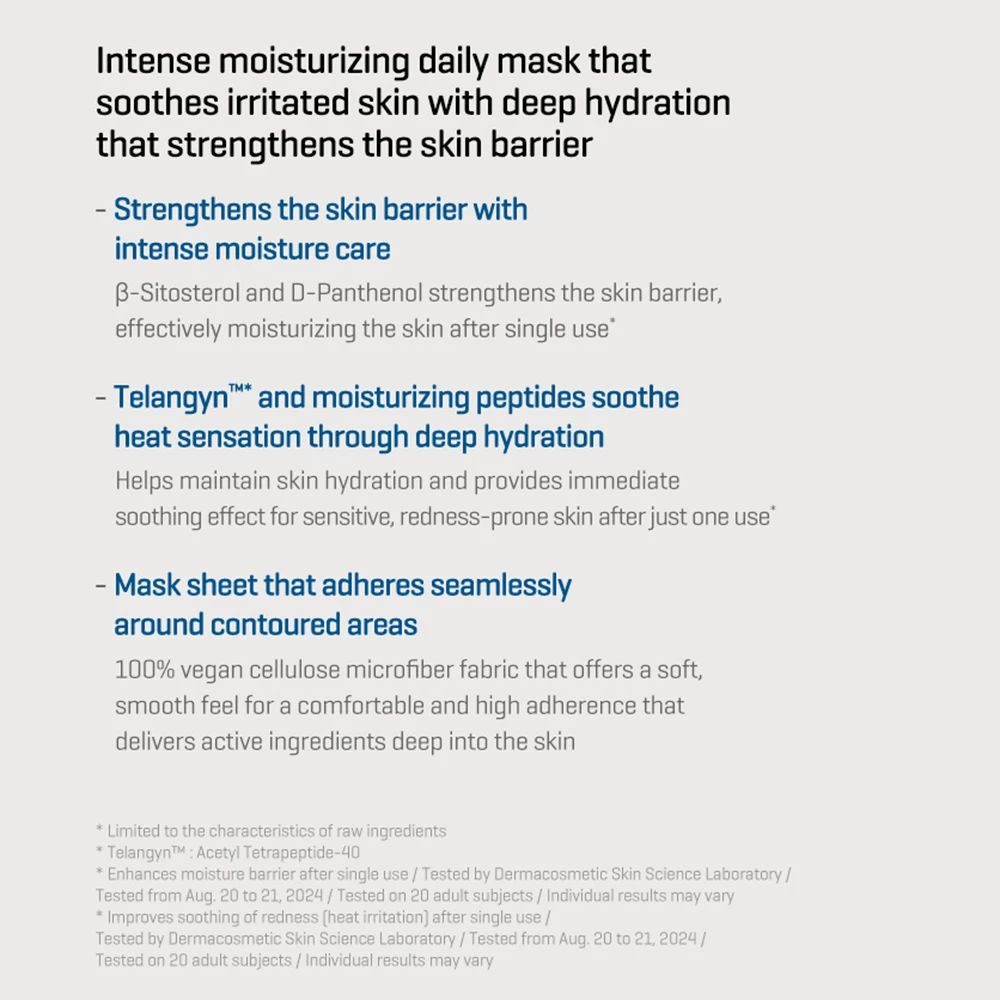 Text mit Informationen über die SOME BY MI Beta Panthenol Repair Daily Masken. Beschreibt die Inhaltsstoffe und Vorteile für die Haut.