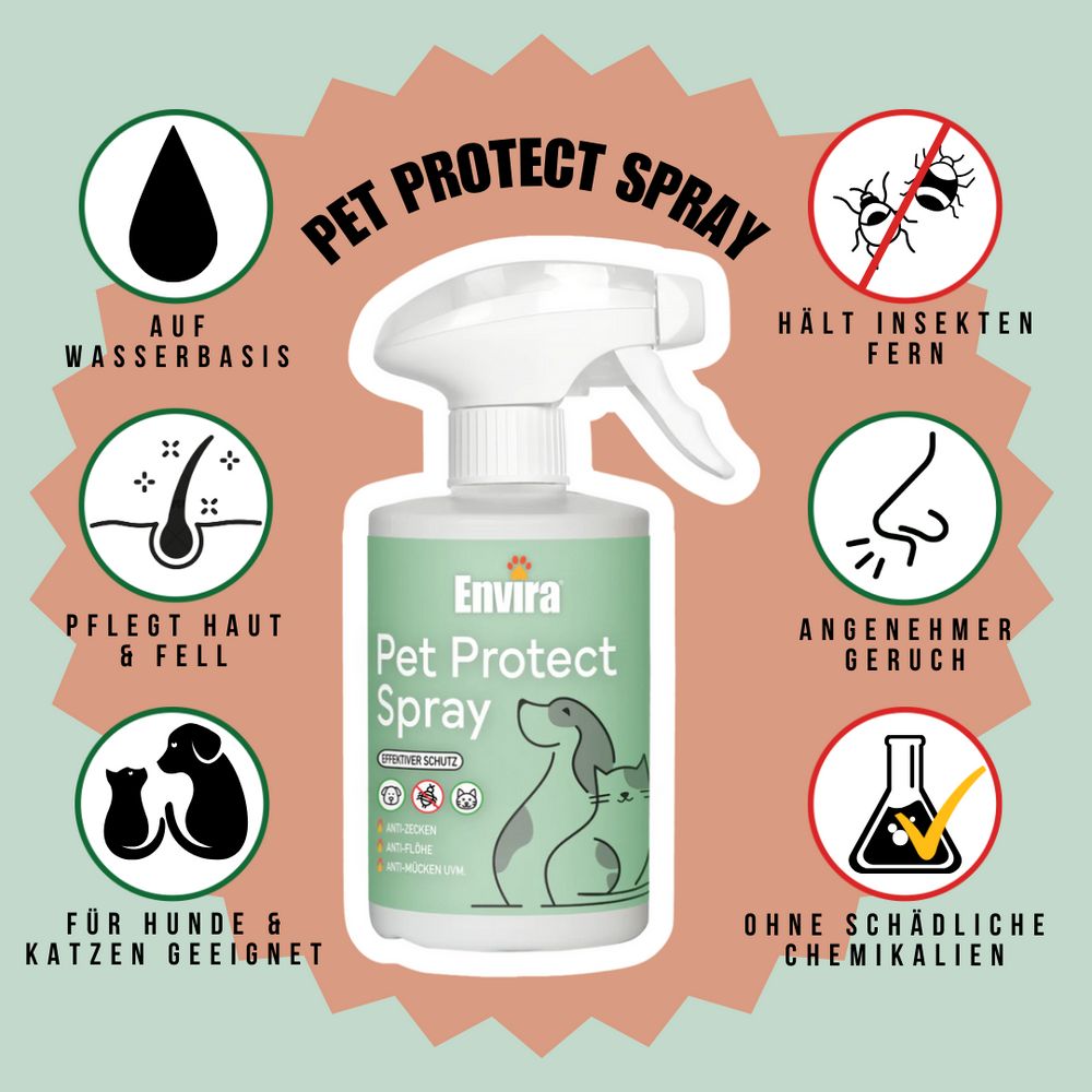 Envira Pet Protect - Anti Juckreiz-Spray für Hunde & Katzen 500 ml Spray