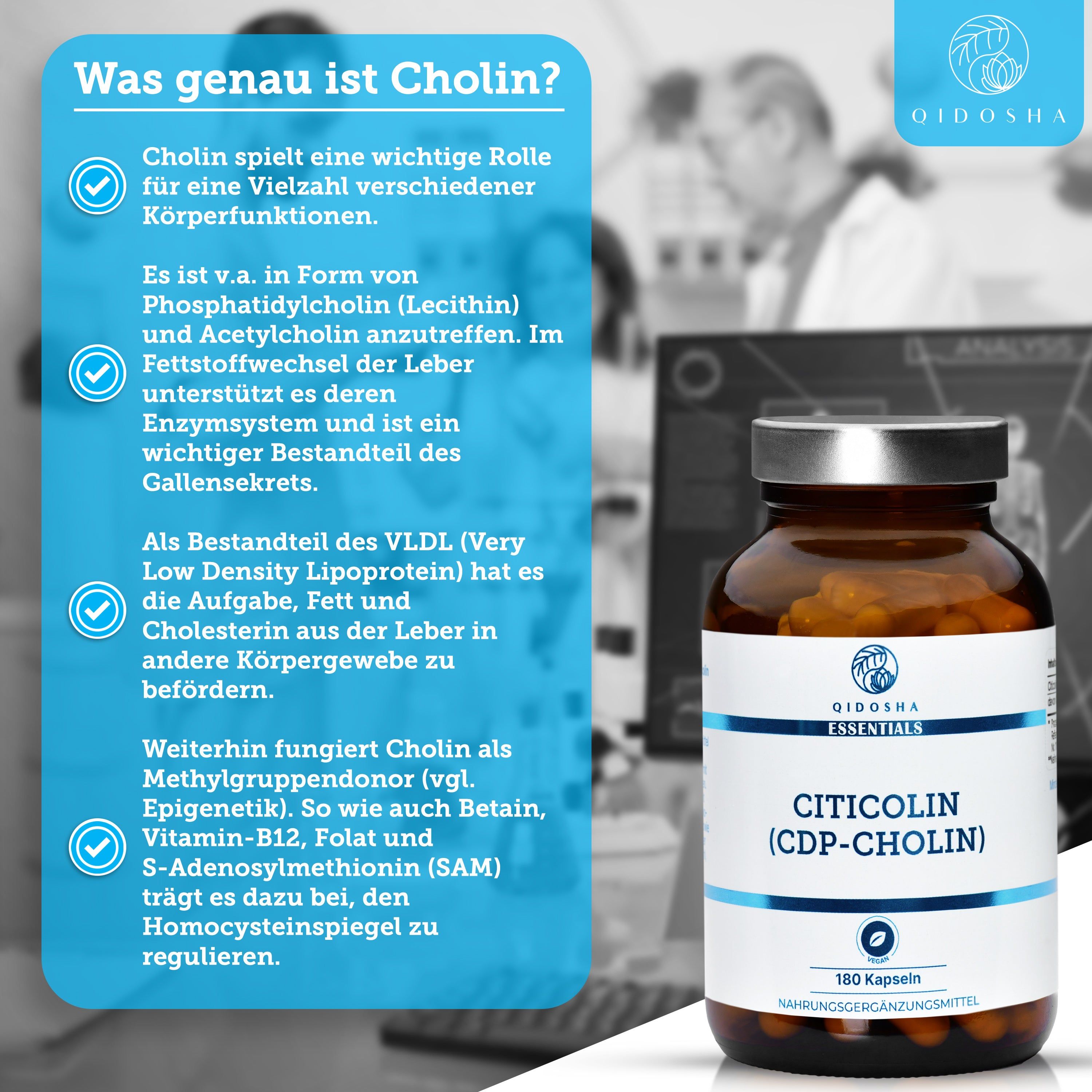 QIDOSHA Cholin als Citicolin (CDP-Cholin)