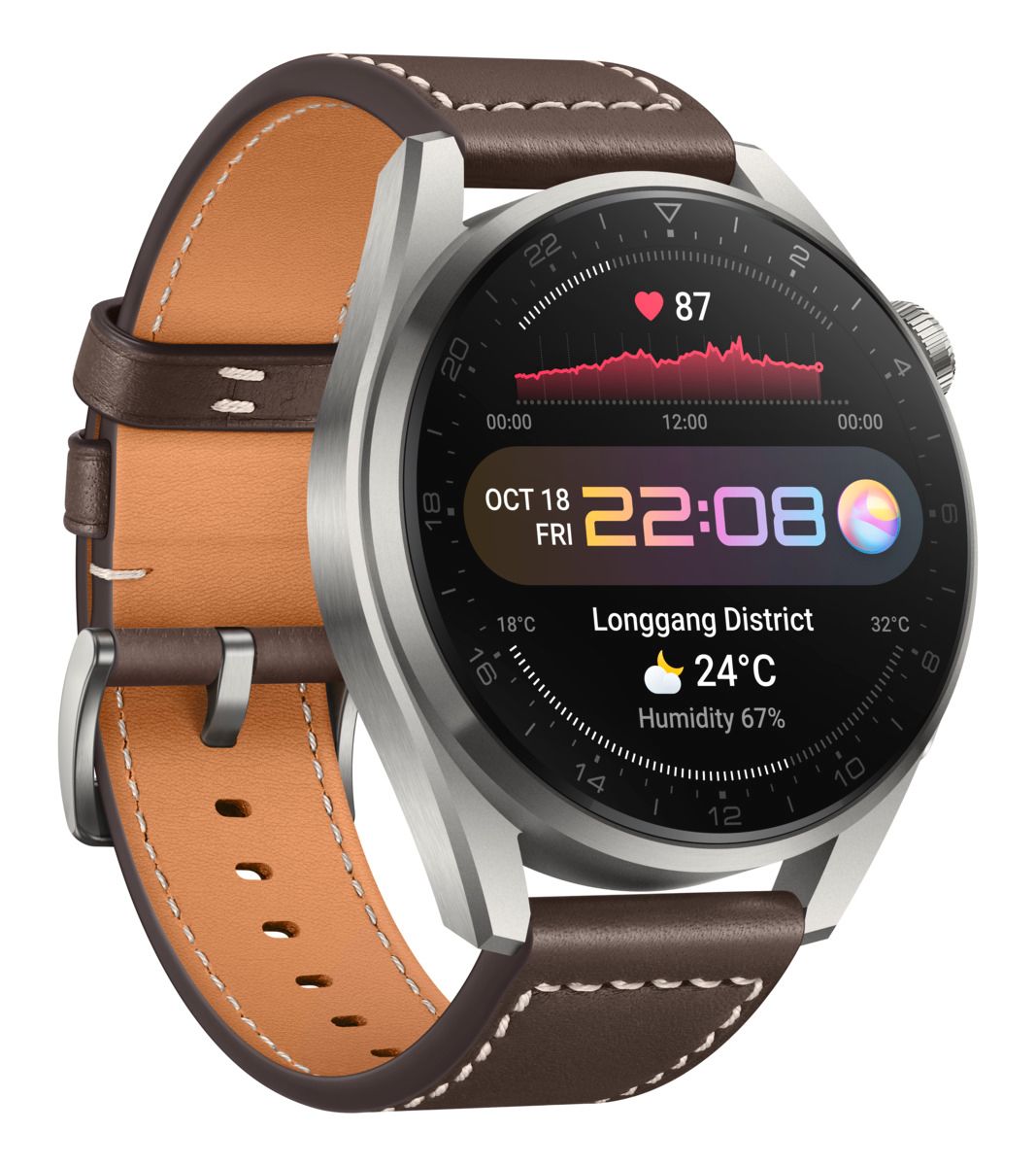 Huawei Watch 3 Pro Classic Galileo-L40E Titanium Grau eSim OLED GPS Wasserdicht