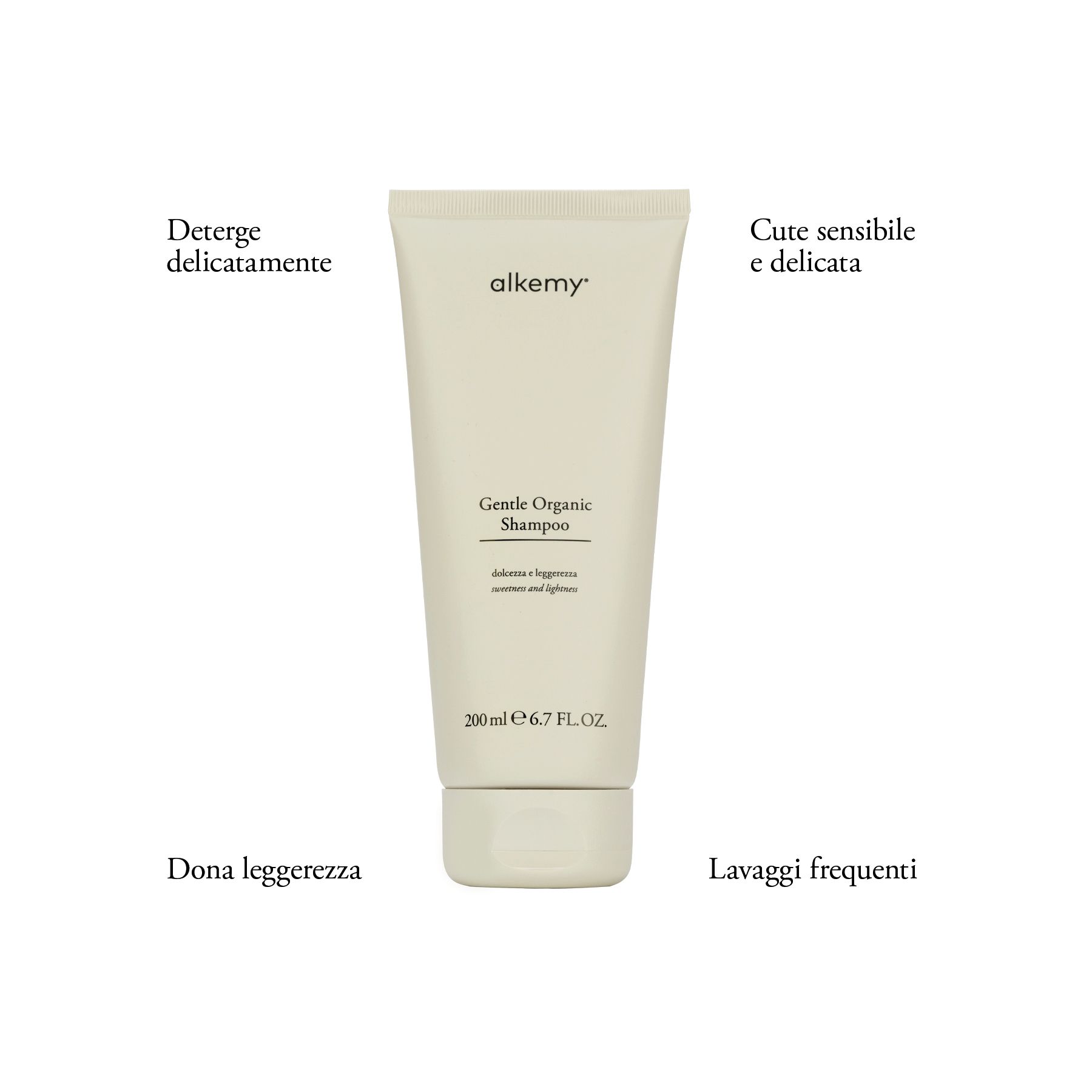 Alkemy Sanftes Bio-Shampoo, für häufige Anwendung, für empfindliches Haar und empfindliche Kopfhaut