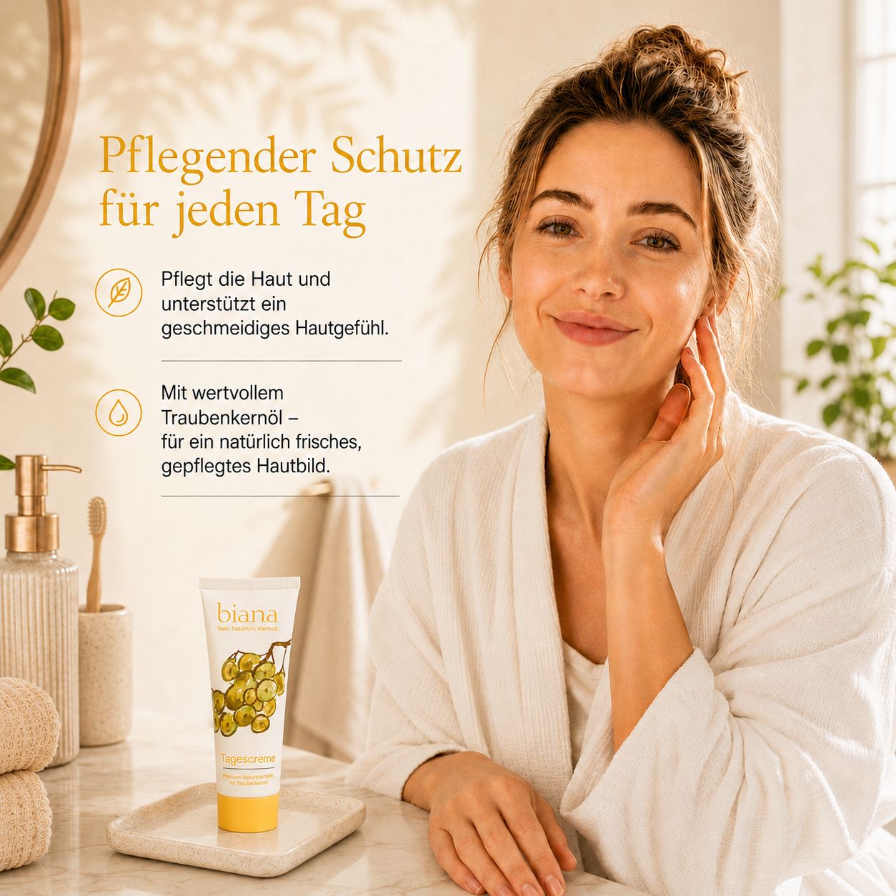 biana Tagescreme – Premium Naturkosmetik mit Traubenkernöl