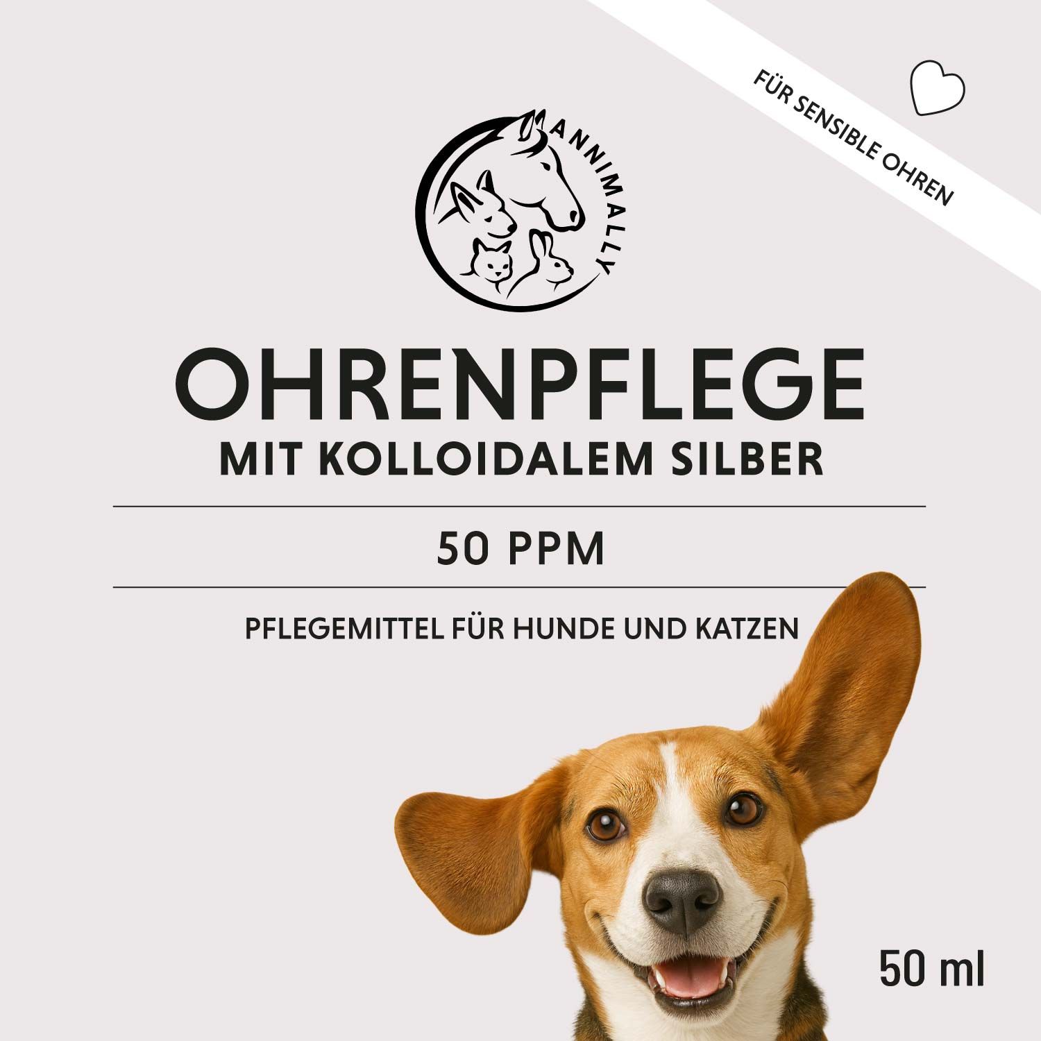 Annimally Ohrenpflege mit kolloidalem Silber 50 ppm