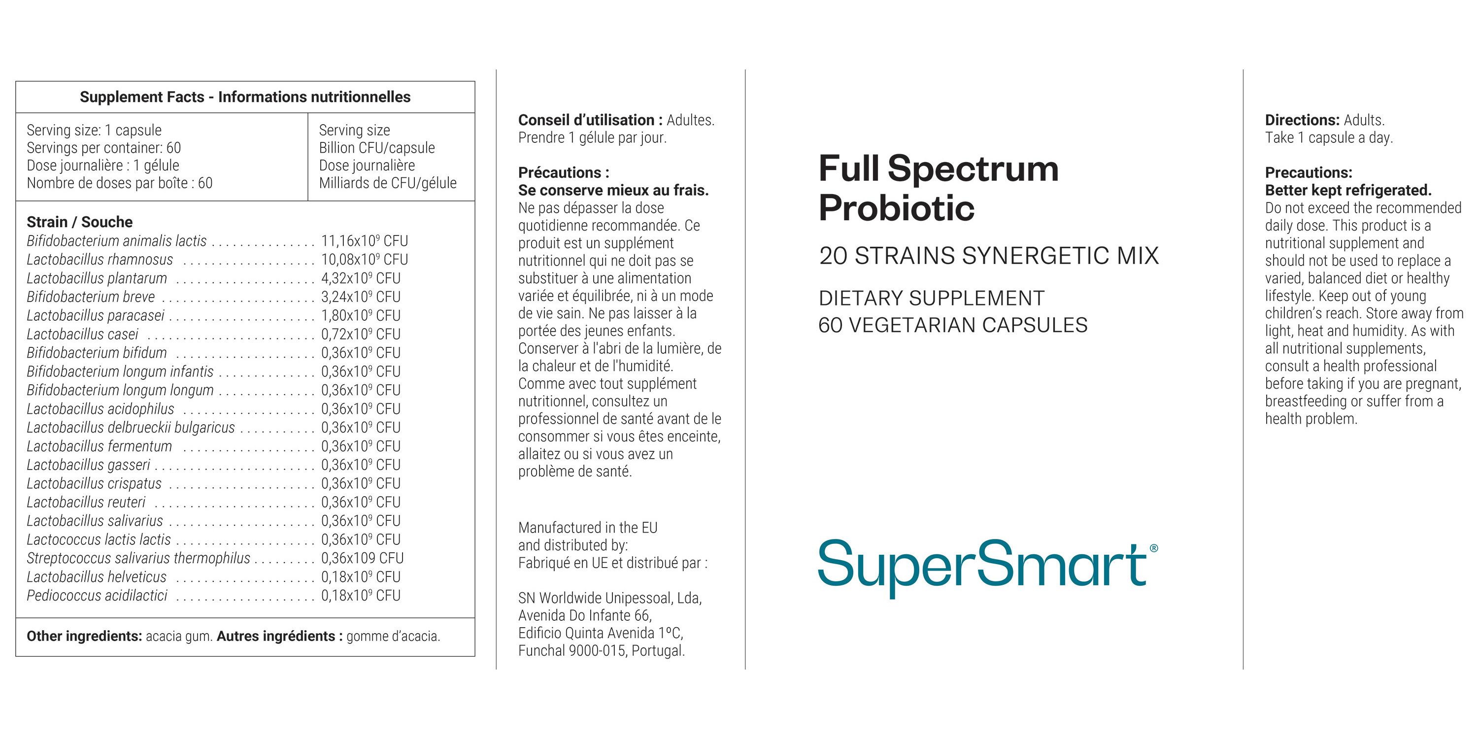 SuperSmart - Full Spectrum Probiotic Formula 60 St