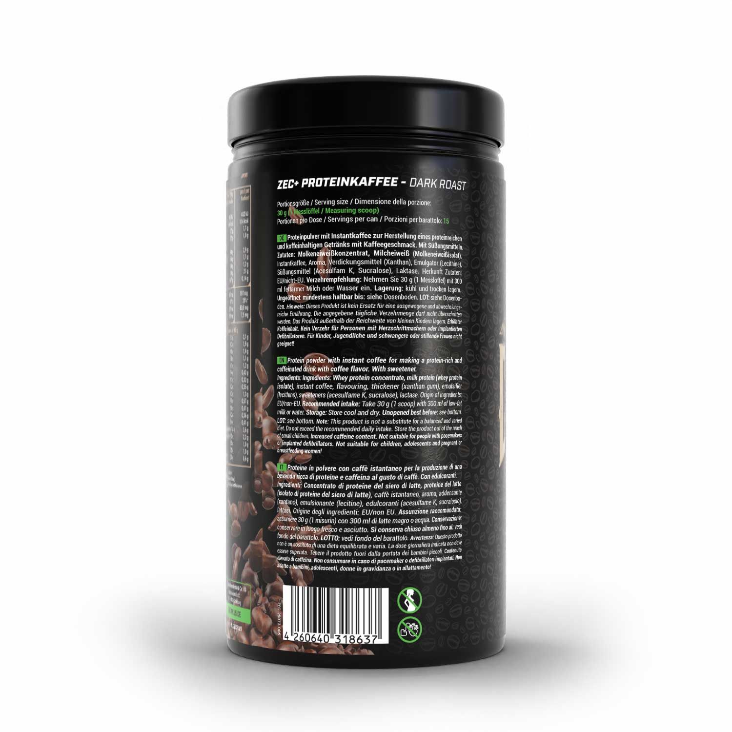 ZEC+ PROTEIN COFFEE Dark Roast