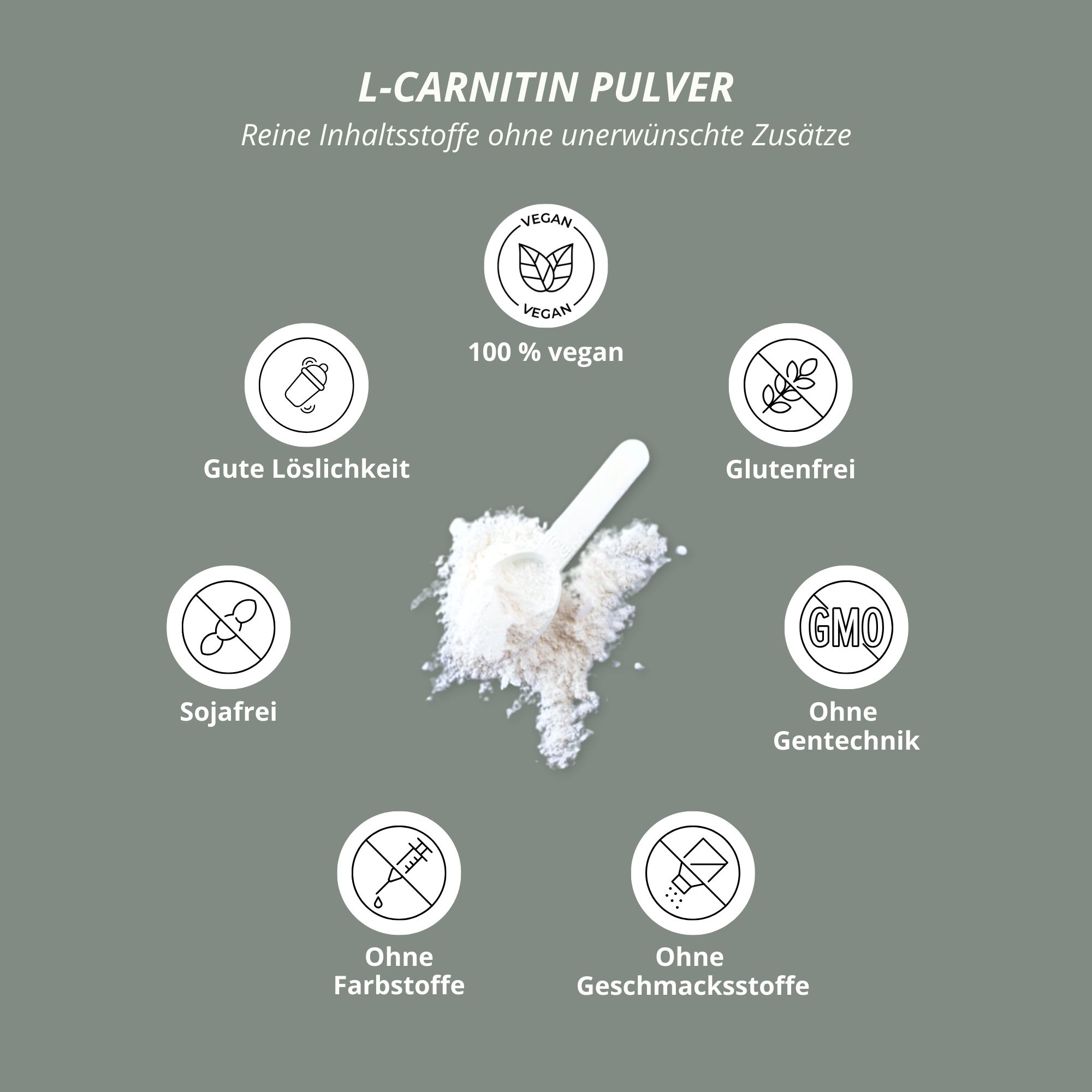 Nutri+ L-Carnitin Pulver 250g (Carnipure®) 250 g