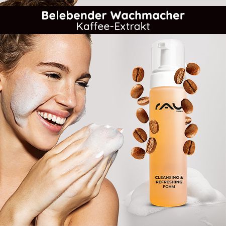 RAU Cosmetics Cleansing & Refreshing Foam - cremiger Gesichtsreiniger mit Orangenduft