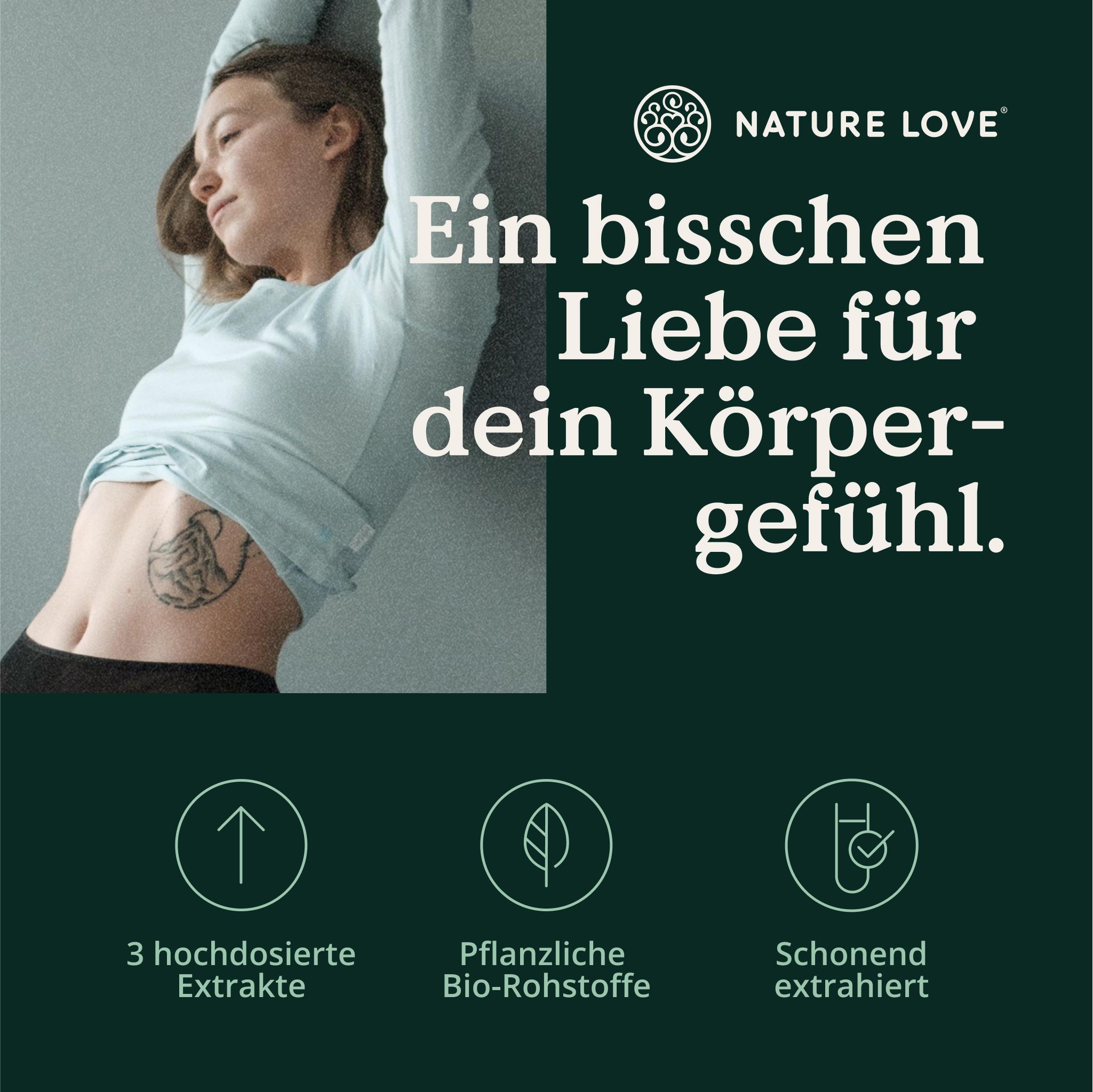 NATURE LOVE® Bio Brennnessel Komplex - 800mg - mit Löwenzahn und Birkenblatt - 60 Kapseln
