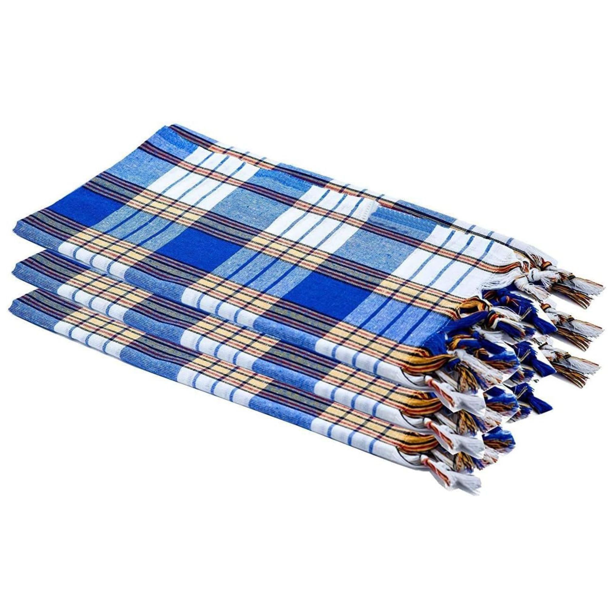 Carenesse Hamamtuch Classic Set Karo blau, 80 x 170 cm