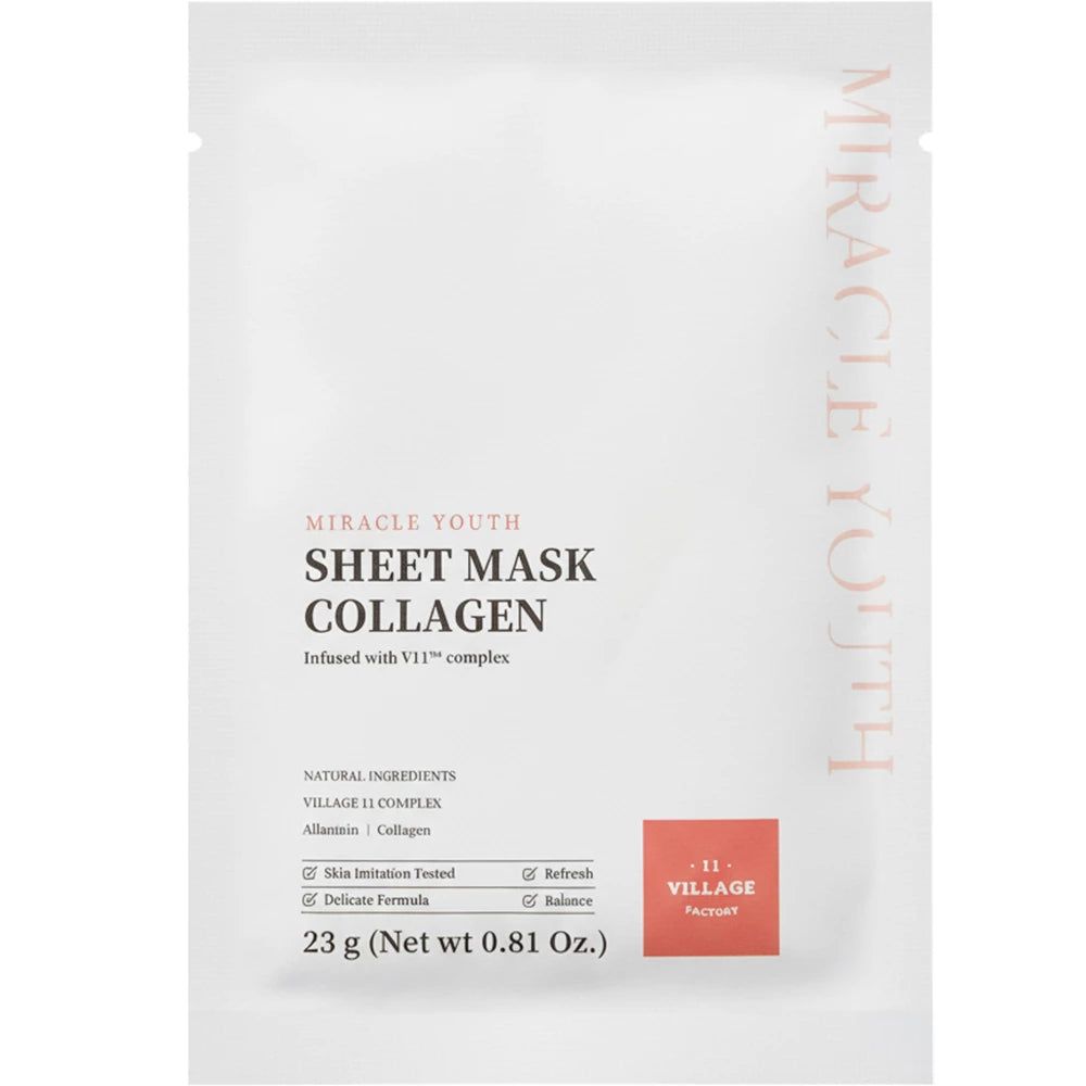 Village 11 Factory Miracle Youth Sheet Mask Collagen 1 St Gesichtsmaske