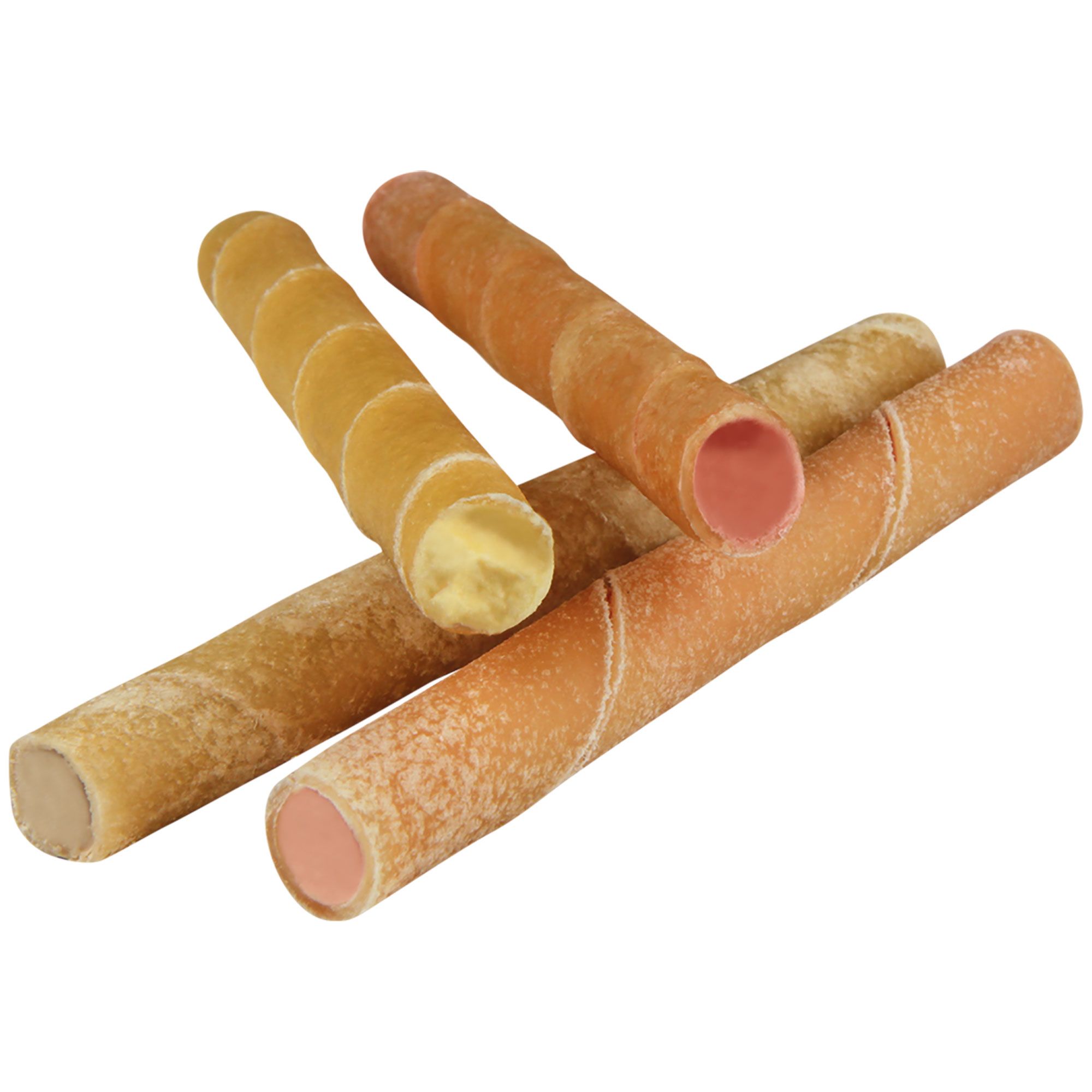Schecker - gefüllte Kaurollen - Büffelhaut Röllchen mit Käse
