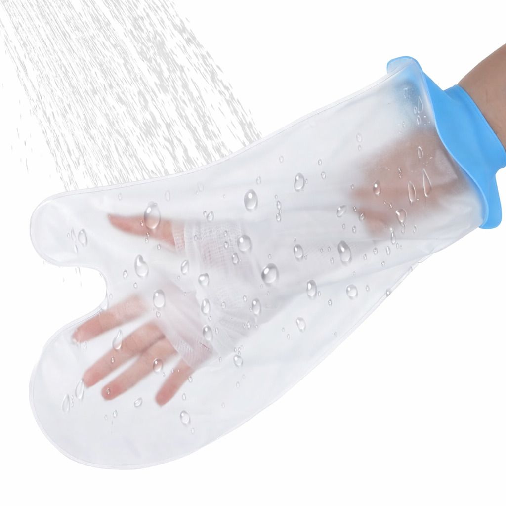 Wasserdichte Hand Duschschutzhülle, wiederverwendbarer TPU Schutzüberzug mit Silikonring 1 Pc Schutzhüllen