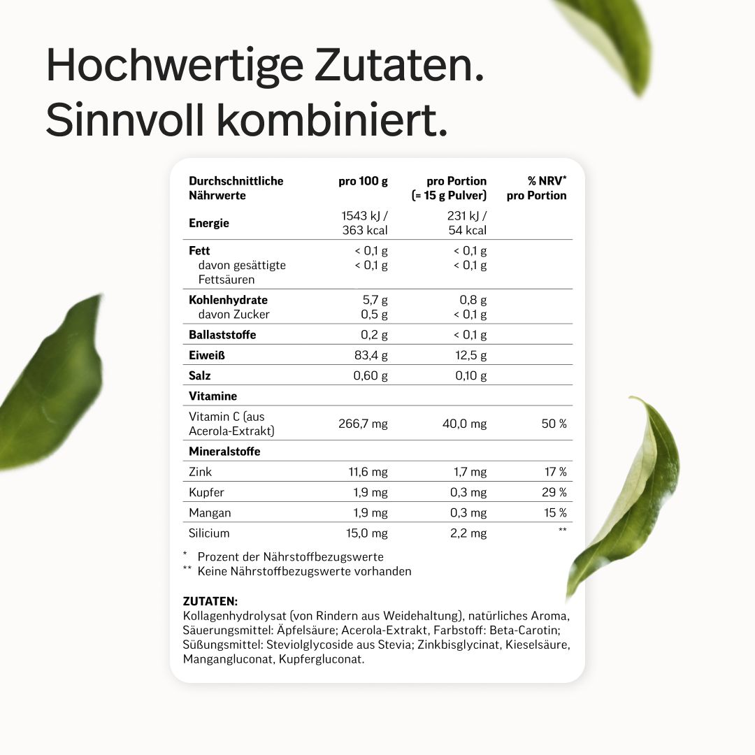 edubily® Kollagen-Hydrolysat Pulver aus Weidehaltung Orange