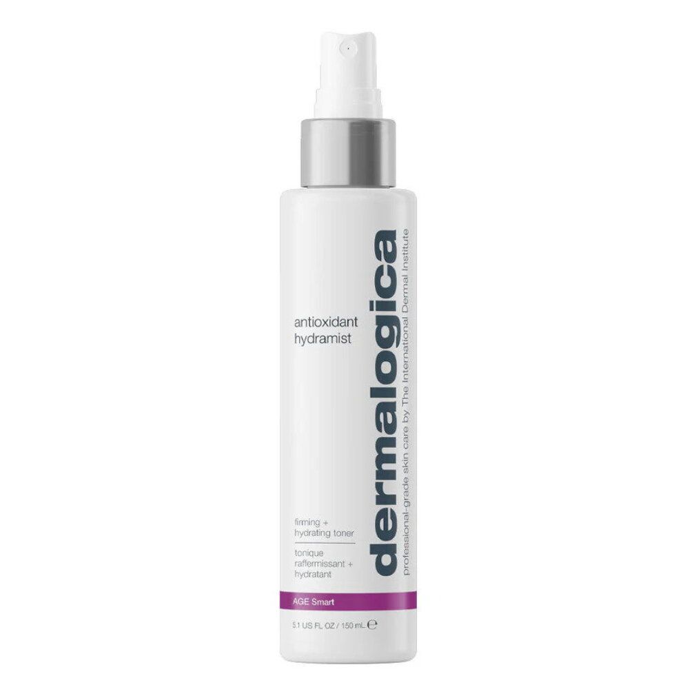 Dermalogica Antioxidant Hydramist Sprayflasche, 150ml, mit silbernem Sprühkopf.