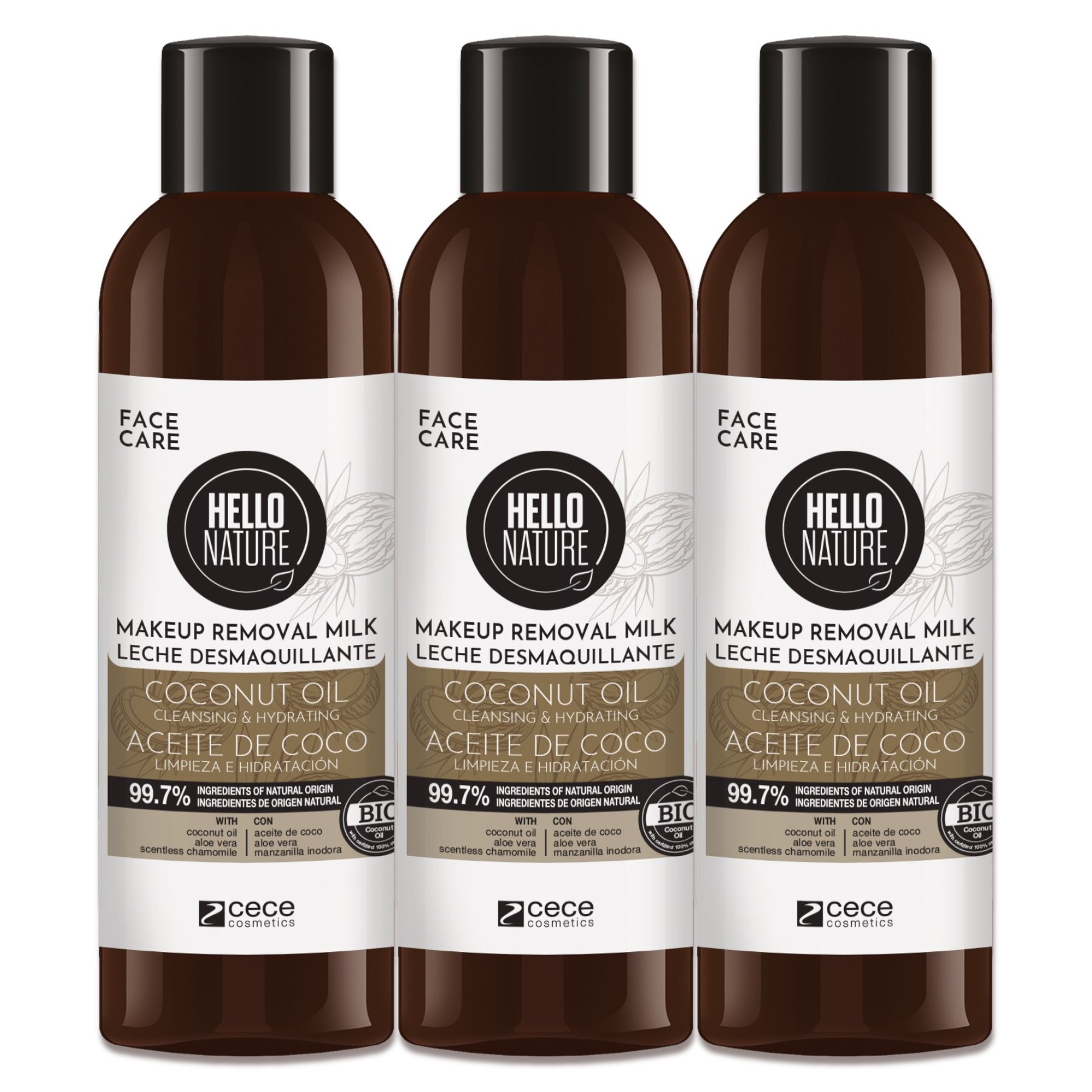 Hello Nature  Make-up-Entferner Reinigungsmilch Cocos Removal Cleansing