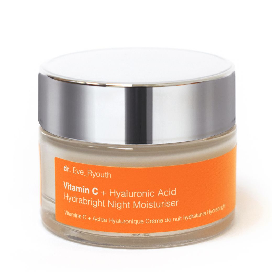 Dr. Eve_Ryouth Vitamin C + Hyaluronsäure Hydrabright Nachtcreme im Glas.