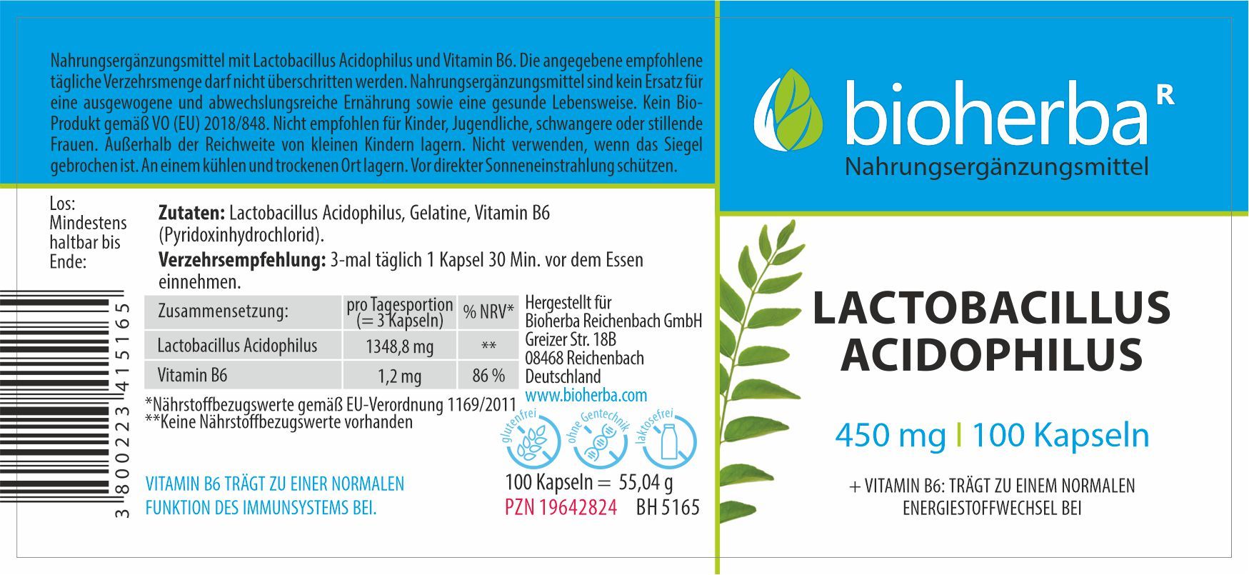 Bioherba Lactobacillus Acidophilus Kapseln