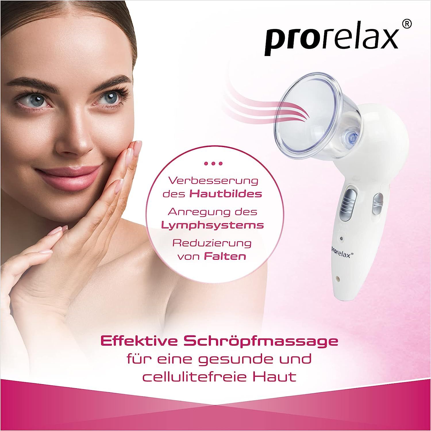 prorelax Vakuum-Massagegerät INTENSIVE | Elektrische Schröpf-Massage | Anti-Cellulite-Gerät