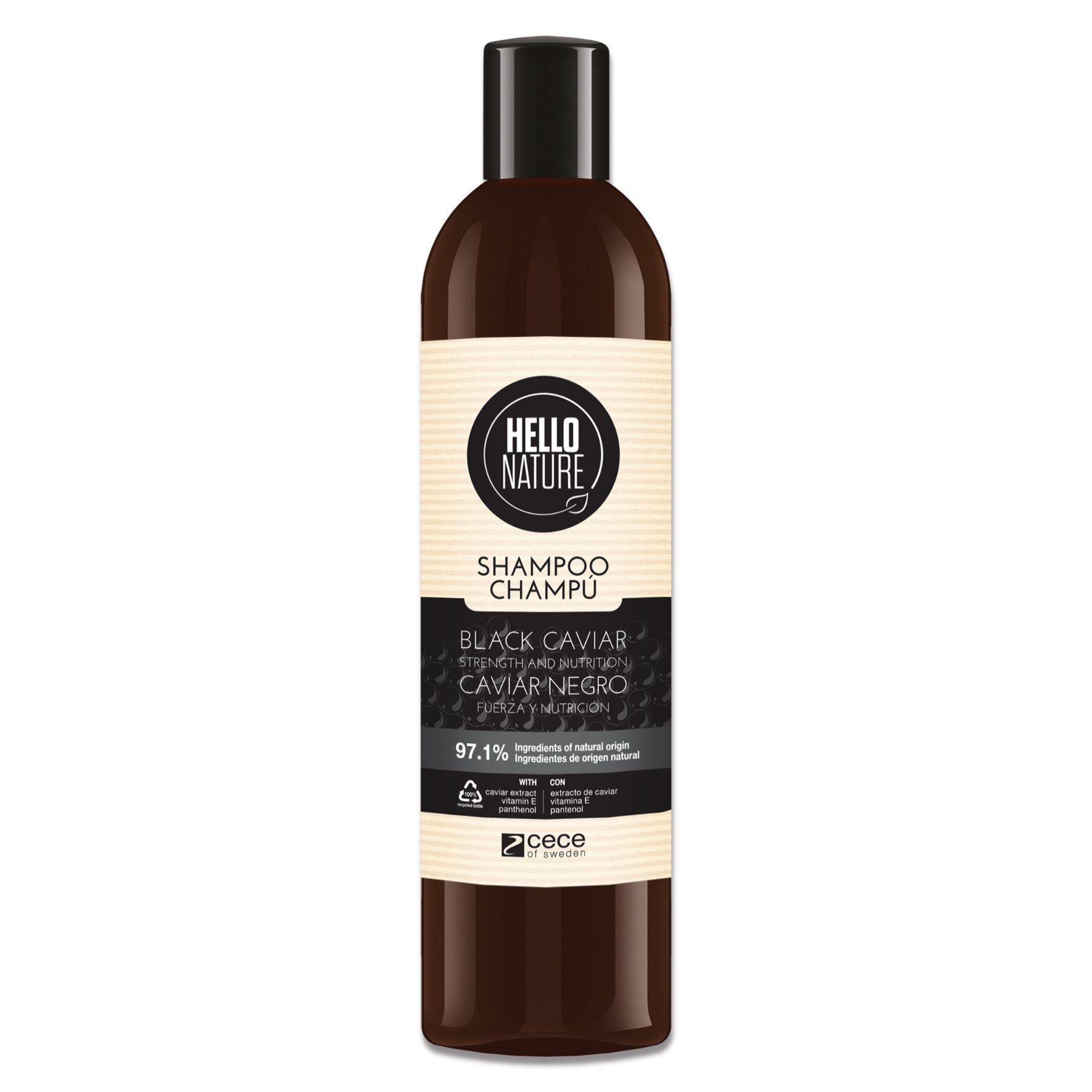 Hello Nature Haarshampoo mit Black Caviar Pflege für geschwächtes Haar 1x300 ml Shampoo