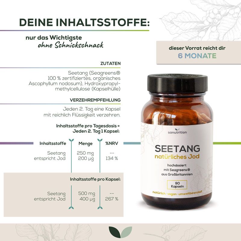 Sanutrition® - Seetang 500 mg (natürliches Jod)
