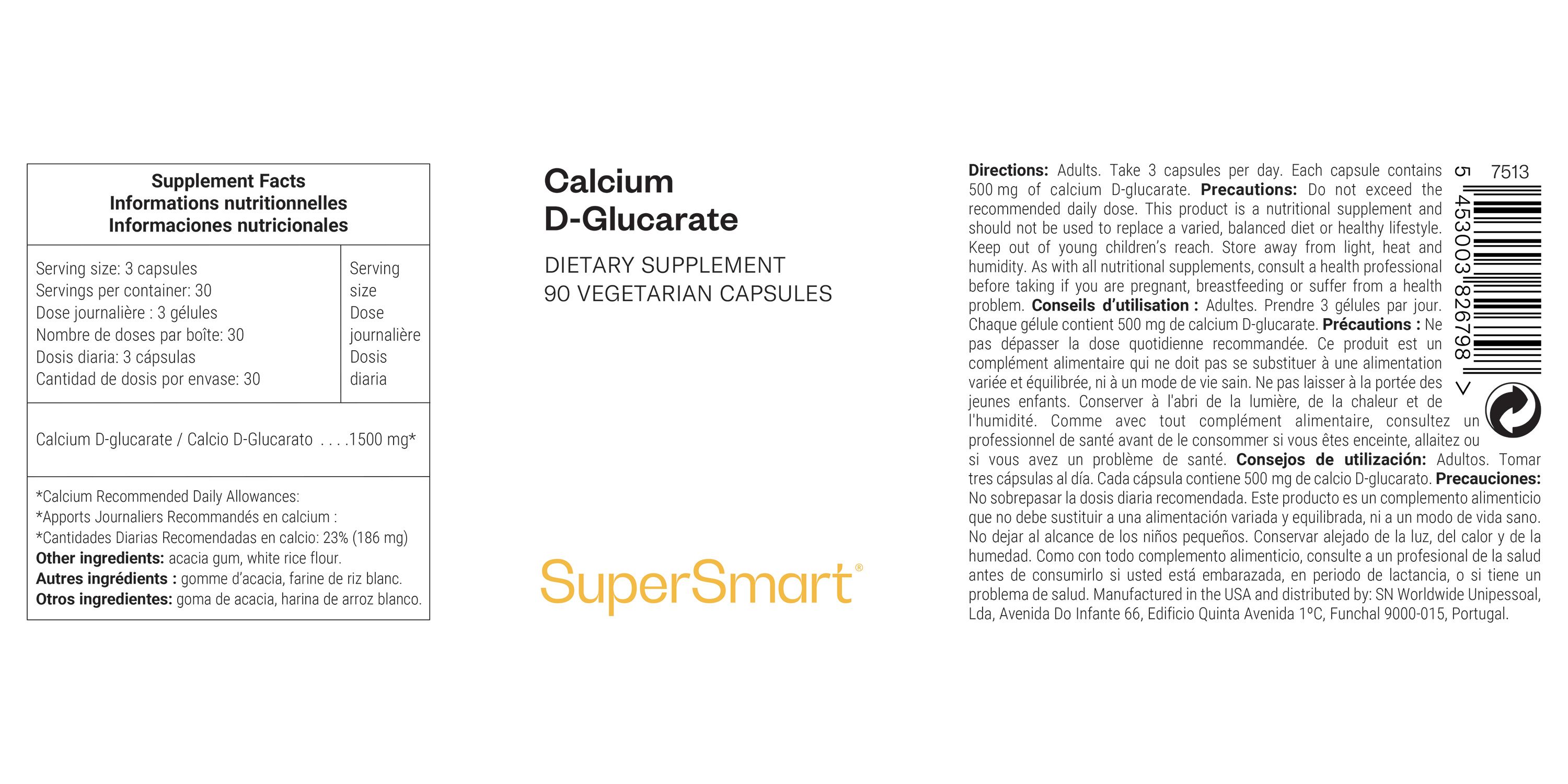 SuperSmart - Calcium D-Glucarate 90 St