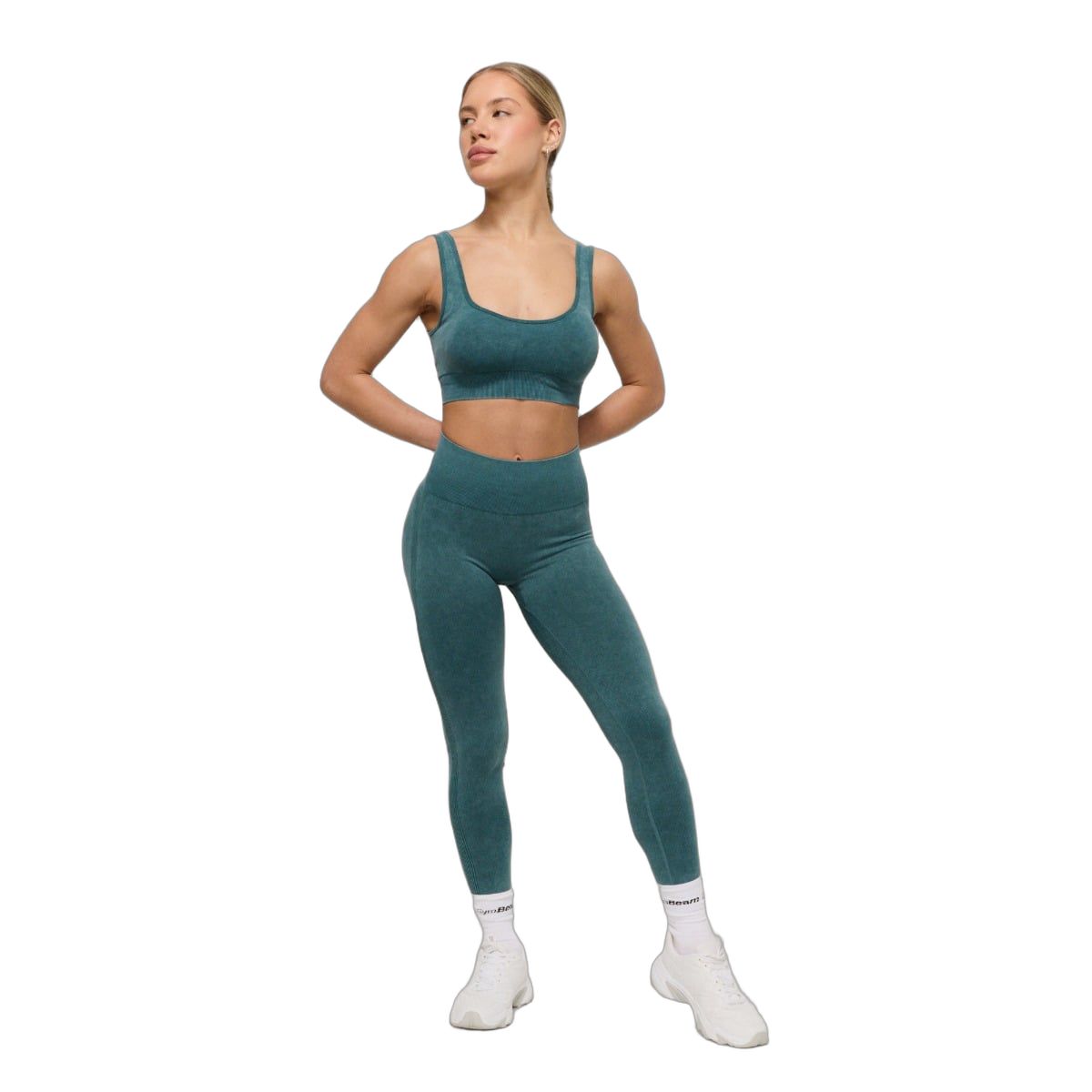 GymBeam Leggings für Frauen nahtlos mit hoher Taille LIFT Petrol