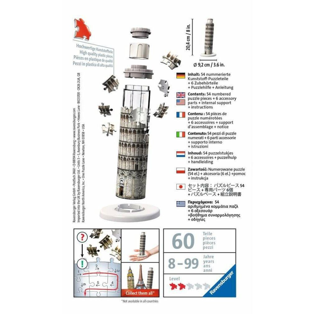 ravensburger 3D-Puzzle Mini Schiefer Turm von Pisa 54 Teile